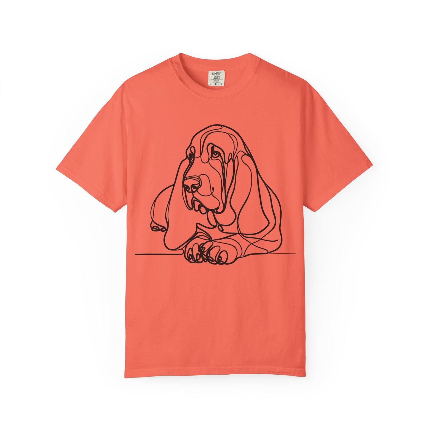 Basset Hound Line Art T-Shirt