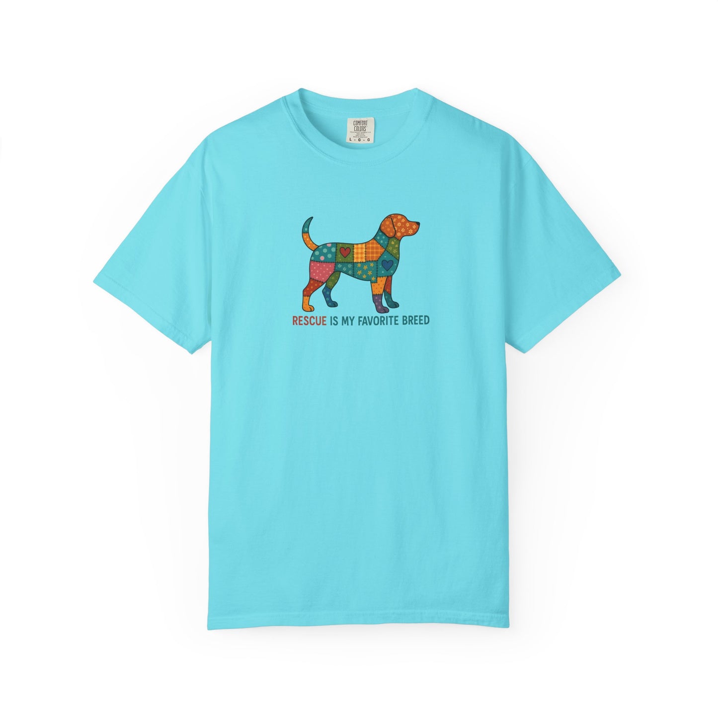 Colorful Dog Rescue T-Shirt, Gift for Dog Lovers, Adoption Awareness Tee, Casual Wear for Animal Lovers, Eco-Friendly Fashion