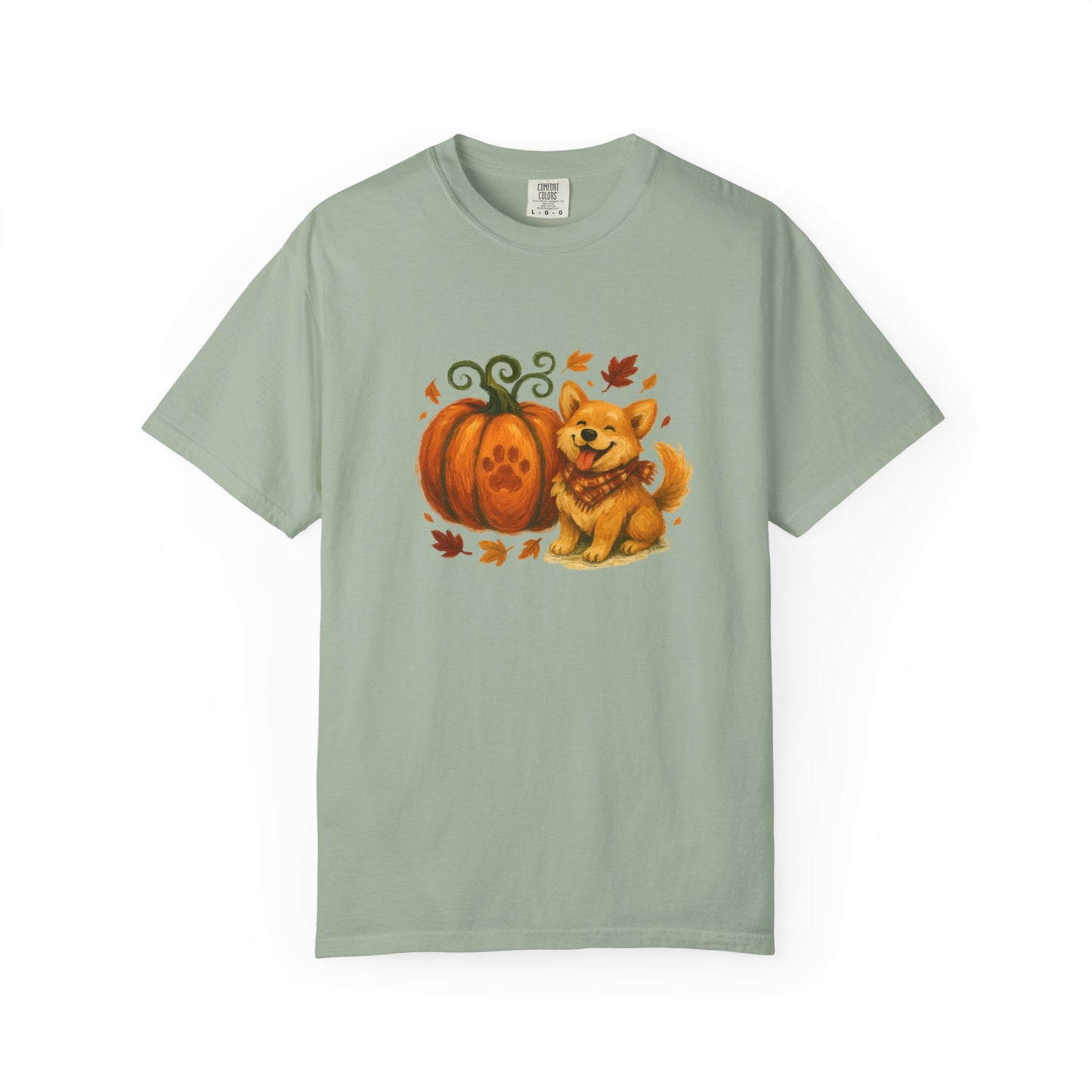 Autumn Corgi with a Pumpkin T-Shirt
