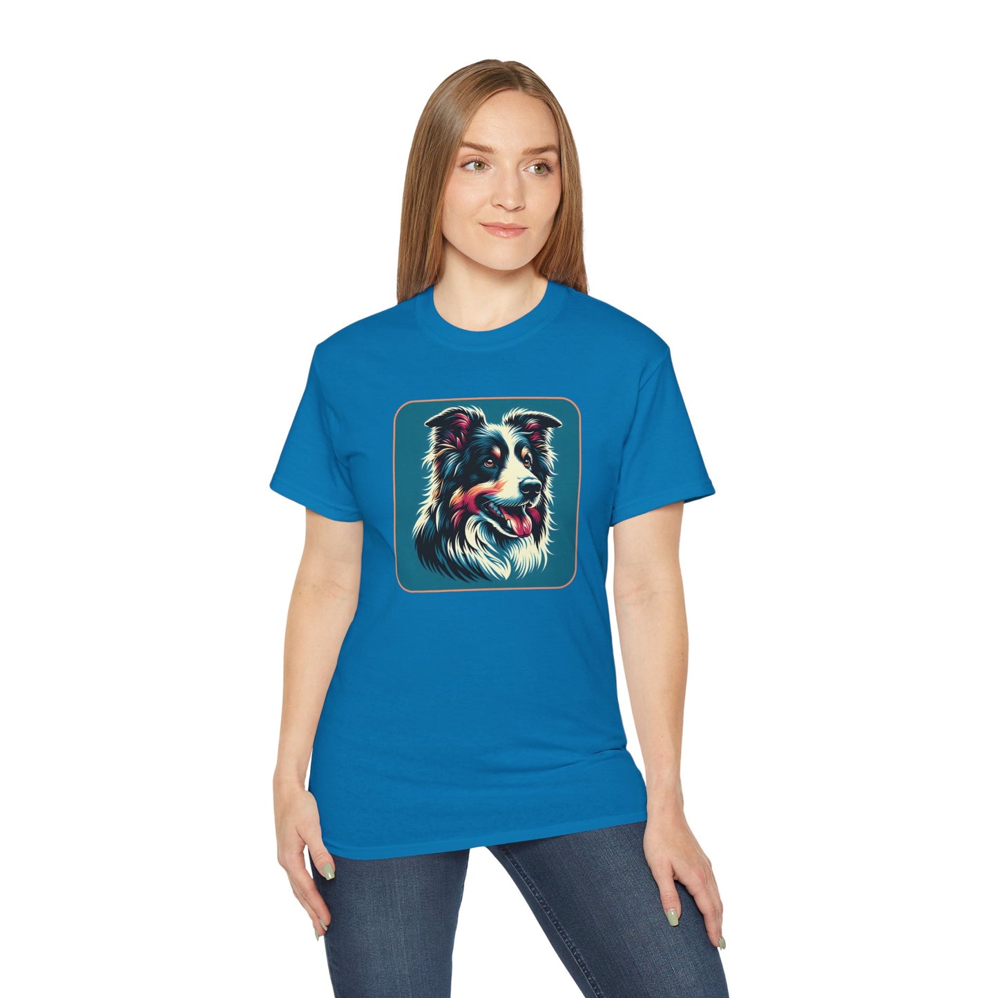 ⚡ Brain & Beauty – Colorful Border Collie Tee - Perfect for Pet Lovers