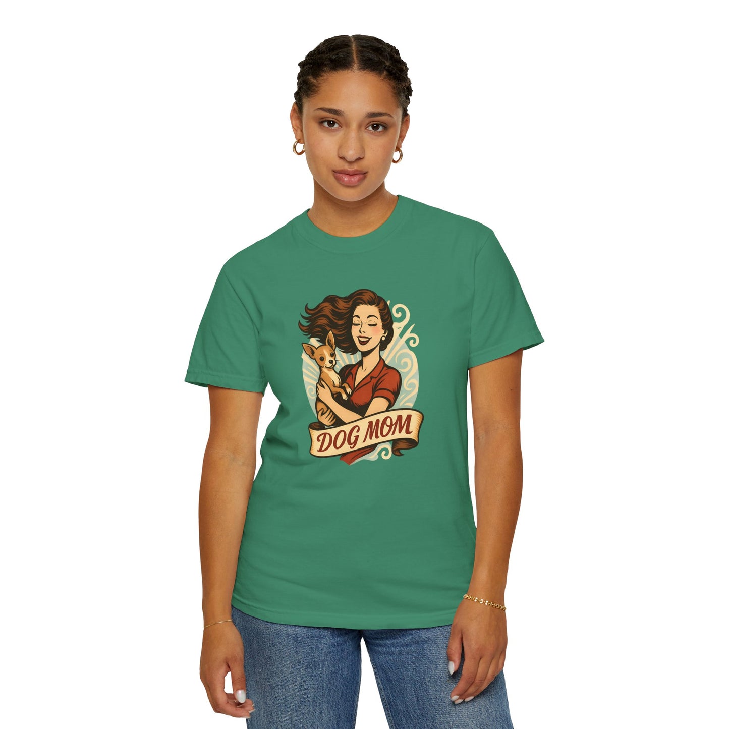 Dog Mom T-Shirt, Unisex Dog Lover Tee, Pet Owner Gift, Cute Dog Theme Apparel, Mother's Day Gift Idea, Casual Dog Mom Outfit