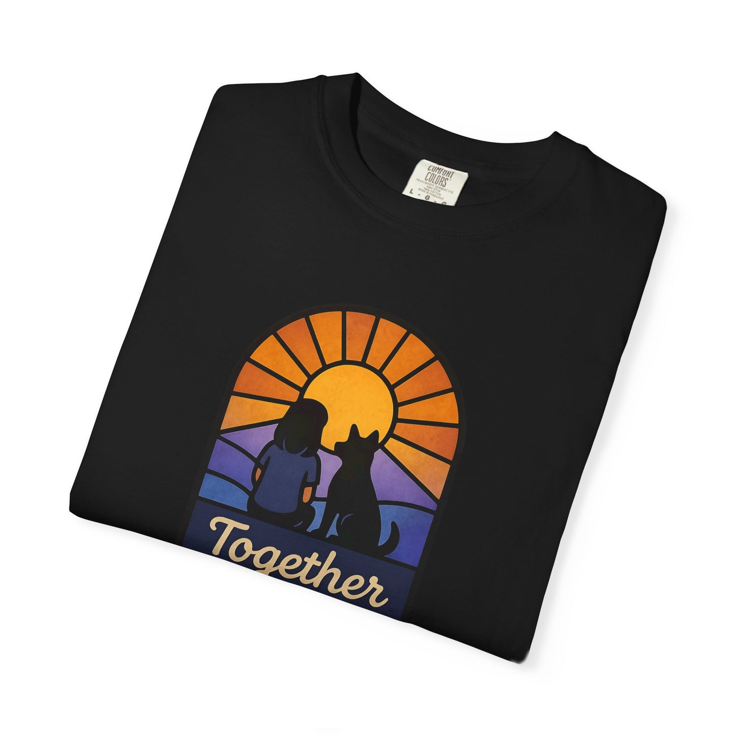 Together Sunset Graphic T-Shirt, Unisex Tee for Families, Casual Wear, Gift for Nature Lovers, Summer Vibe Apparel, Retro Style Shirt