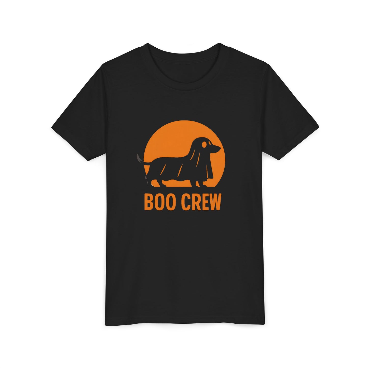 Youth Tee for Dog Lovers: Boo Crew Short Sleeve Shirt, Halloween T-Shirt, Kids Pet Fan Gear, Cute Animal Apparel, Fun Gift