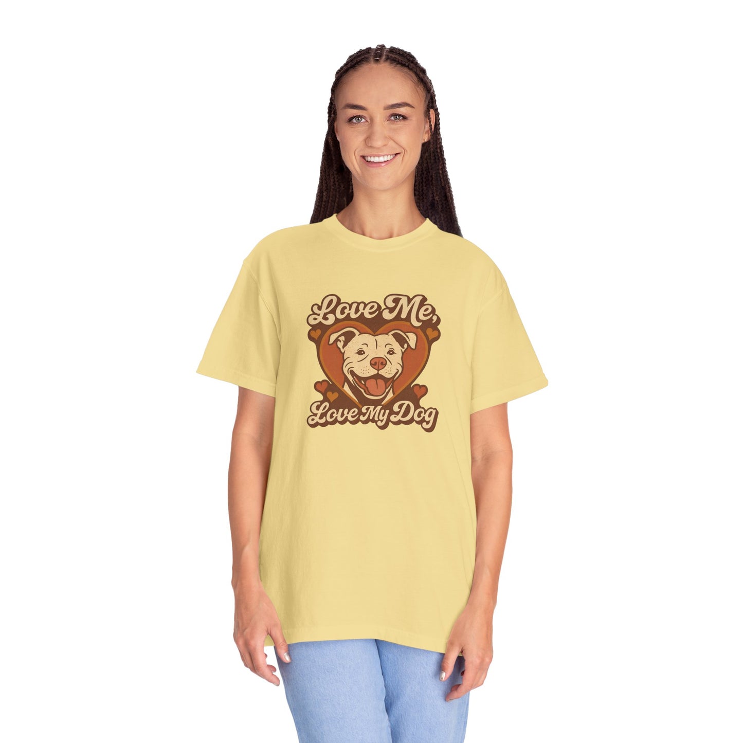 Love My Dog Unisex Garment-Dyed T-Shirt, Dog Lover Gift, Animal Rescue T-Shirt, Pet Appreciation Shirt, Animal Lover Apparel