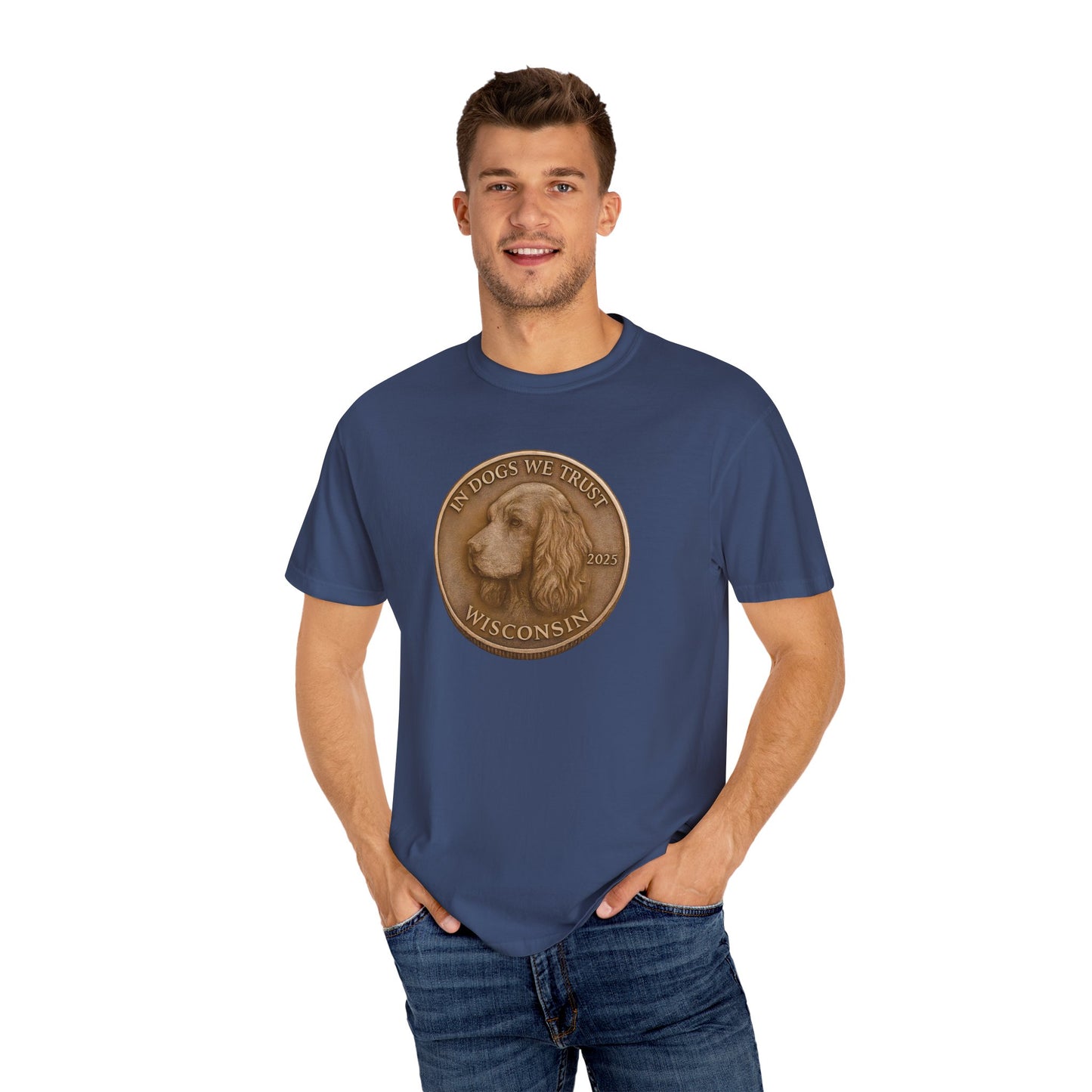 Wisconsin State Coin T-Shirt Collection - Proud Dog Breed Illustrations