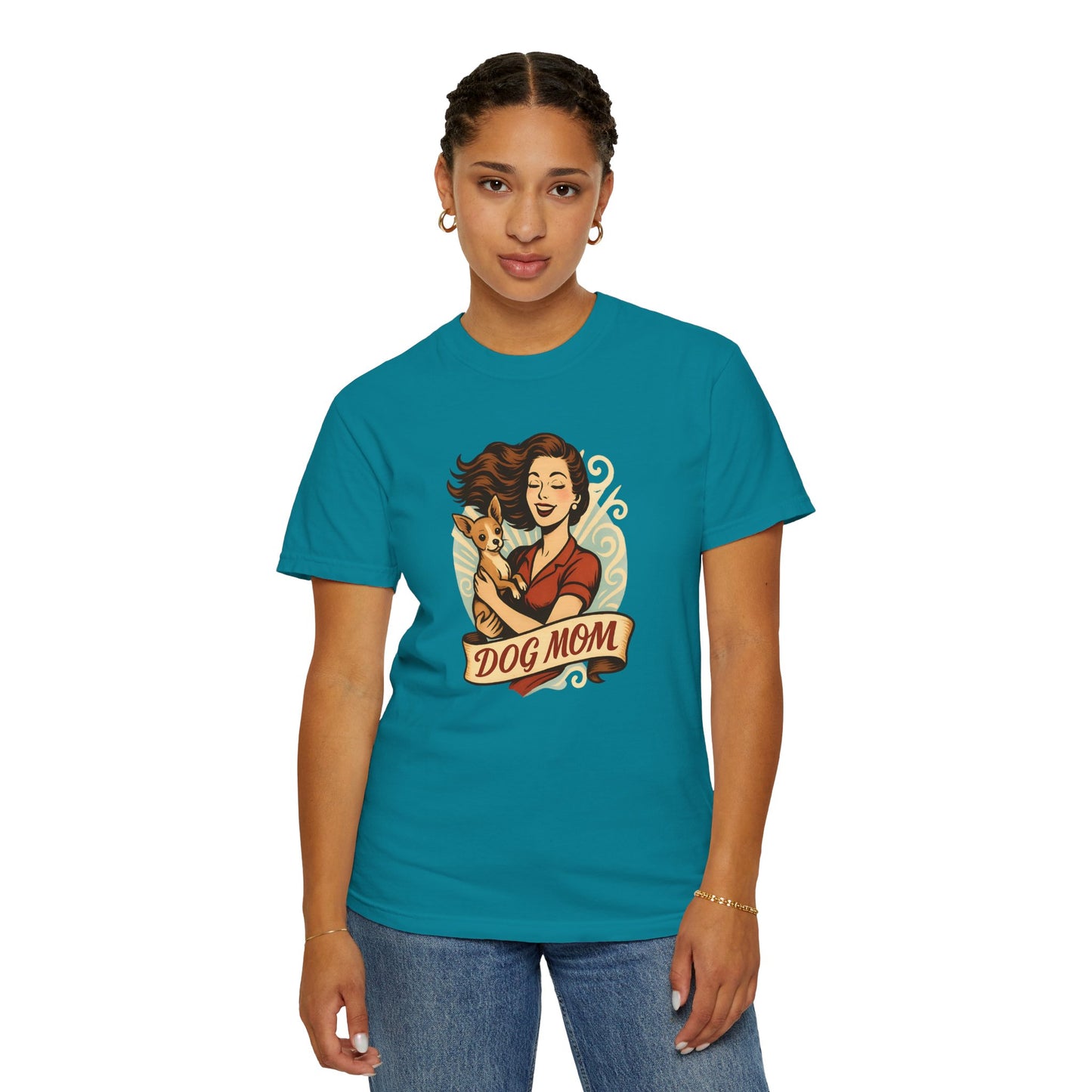 Dog Mom T-Shirt, Unisex Dog Lover Tee, Pet Owner Gift, Cute Dog Theme Apparel, Mother's Day Gift Idea, Casual Dog Mom Outfit
