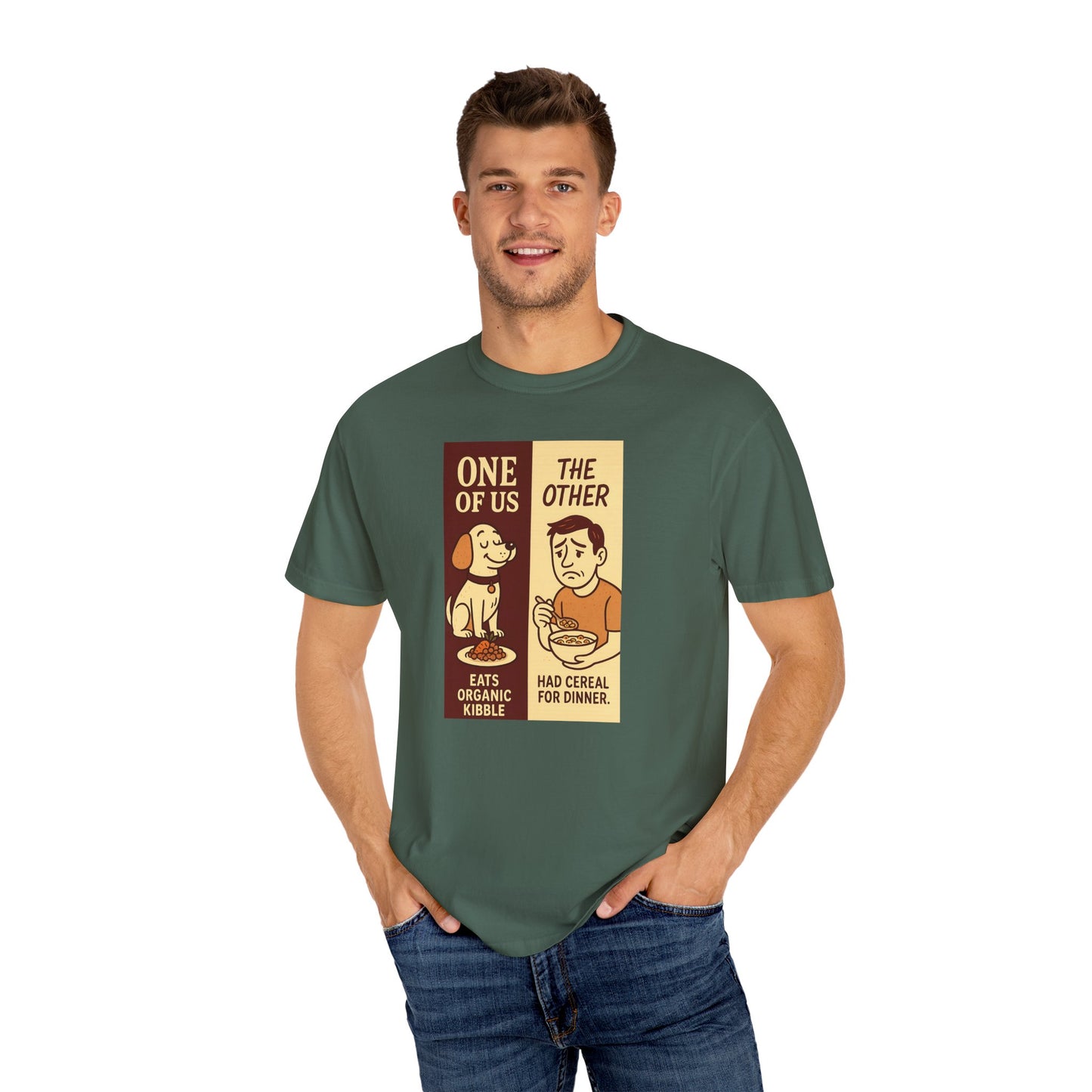 Organic Kibble T-Shirt, Funny Pet Lover Tee, Casual Unisex Apparel, Dog and Cat Humor, Gift for Animal Lovers