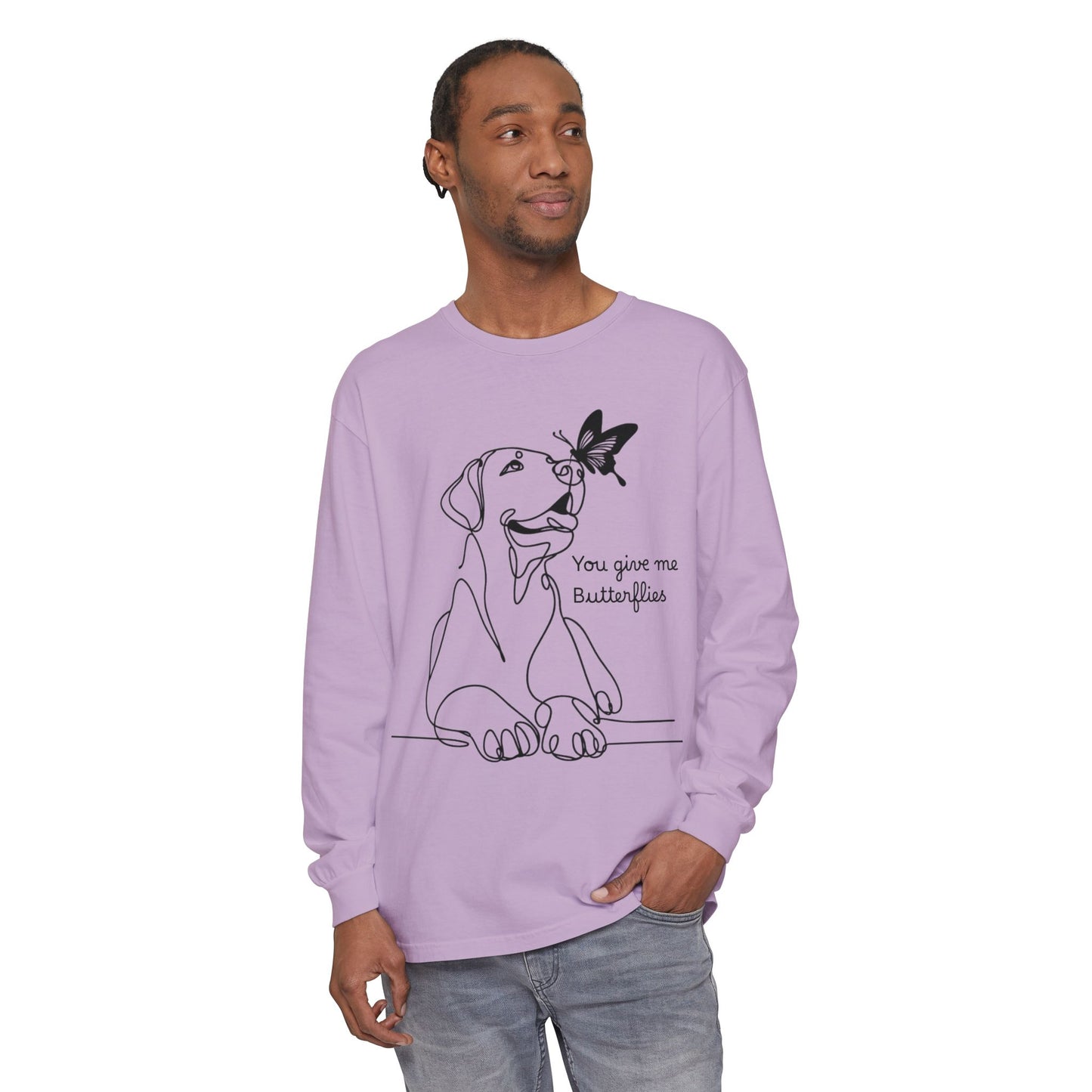 You Give Me Butterflies Dog Long Sleeve T-Shirt