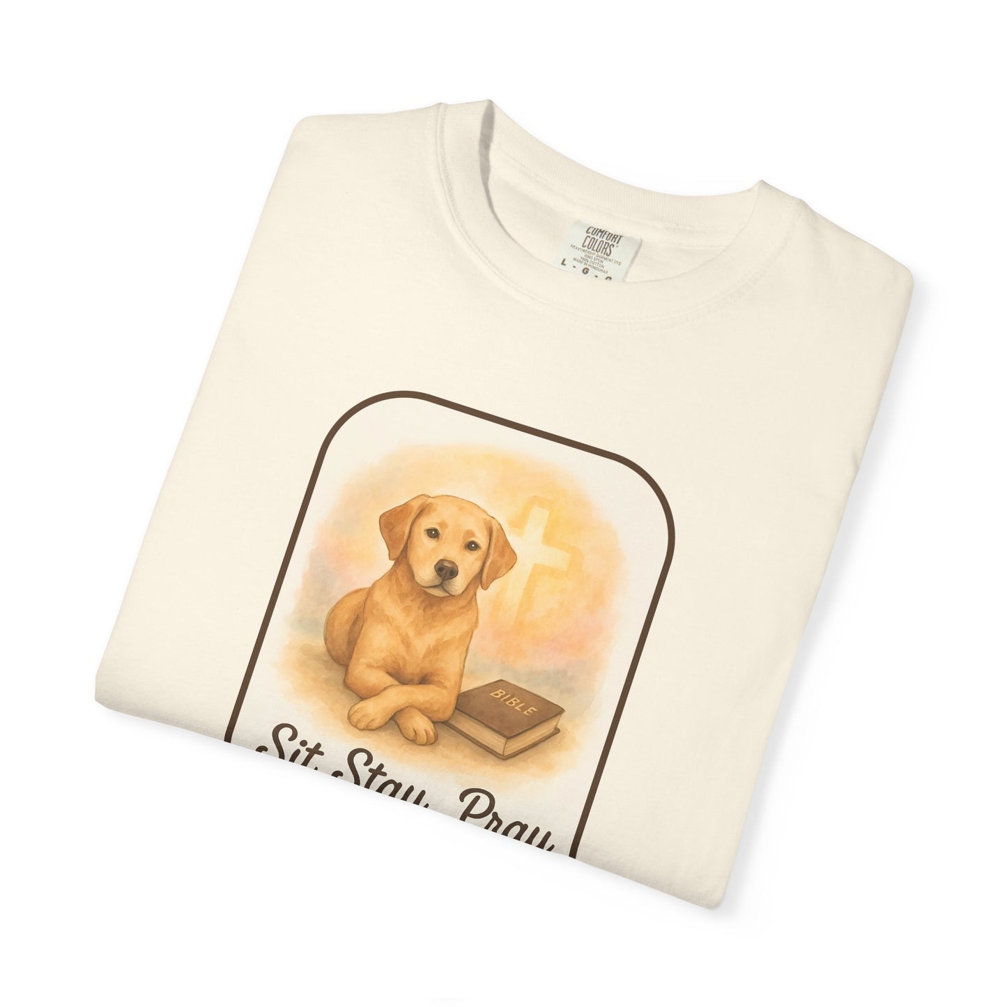 Faith-Inspired Dog Lovers T-Shirt, Unisex Tee, Gift for Pet Owners, Friendship Apparel, Casual Church Wear, Stay Pray Dog Design