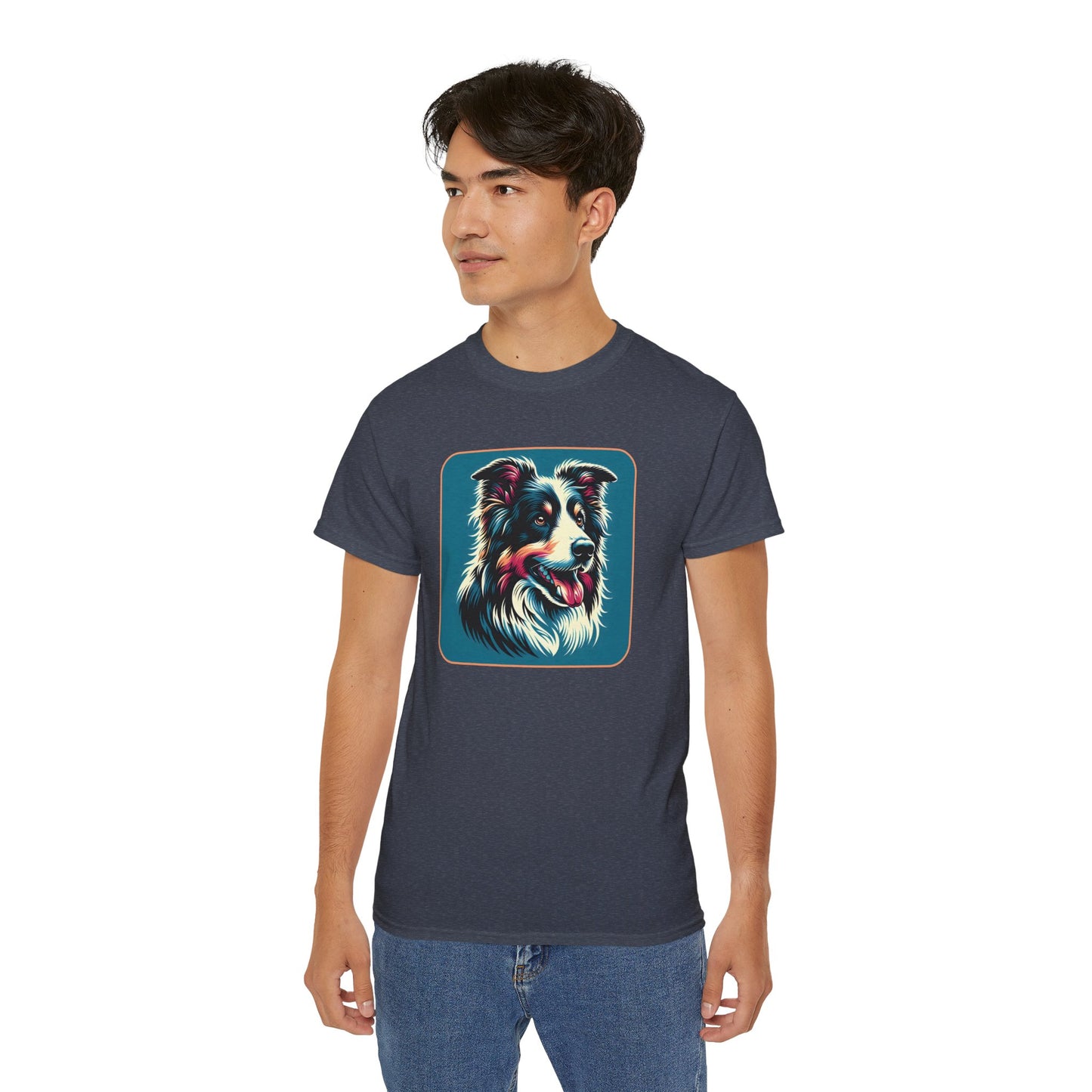 ⚡ Brain & Beauty – Colorful Border Collie Tee - Perfect for Pet Lovers