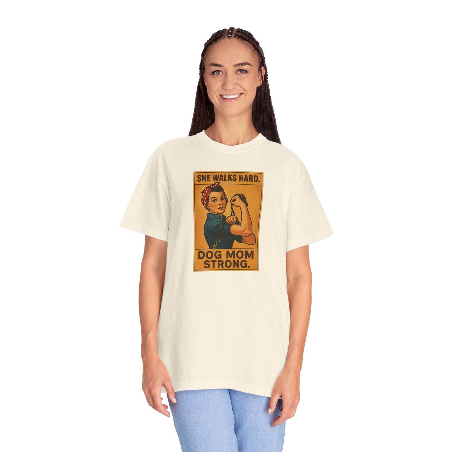 Dog Mom Strong T-Shirt, Gift for Dog Lovers, Cute Pet Owner Apparel, Makes A Great Dog Mom Gift, Unique Dog Mom Shirt