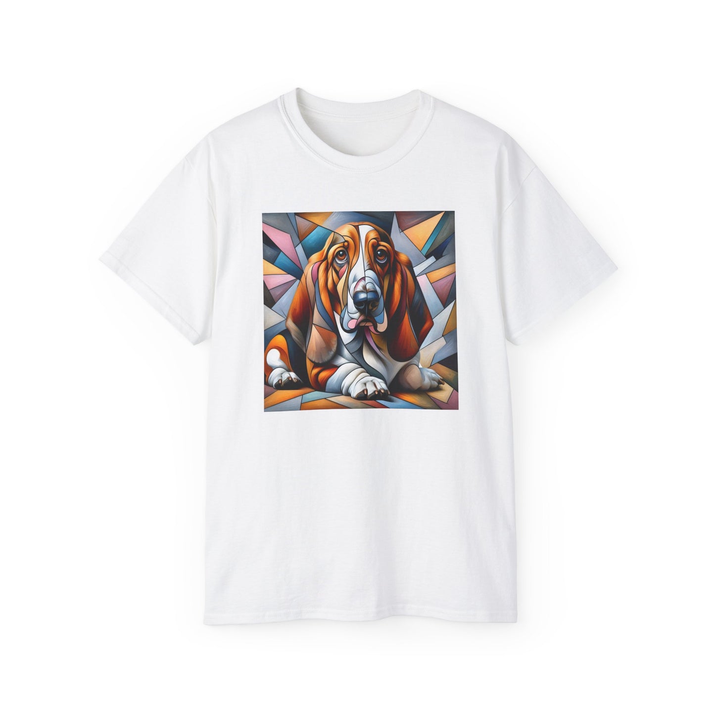 “Melancholy Muse – Petcasso Basset Hound Tee” - Perfect Gift for Dog Lovers