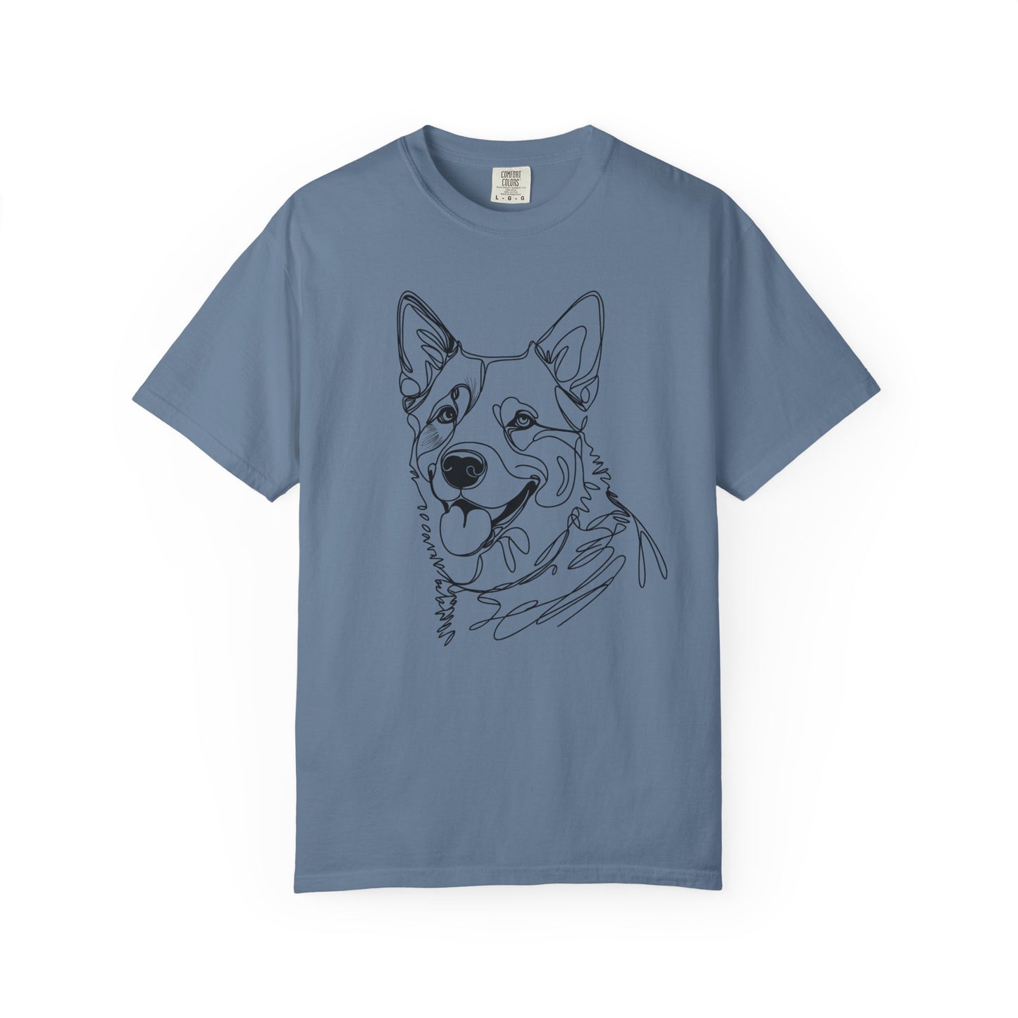 🖤 True Grit – Blue Heeler Line Art Tee