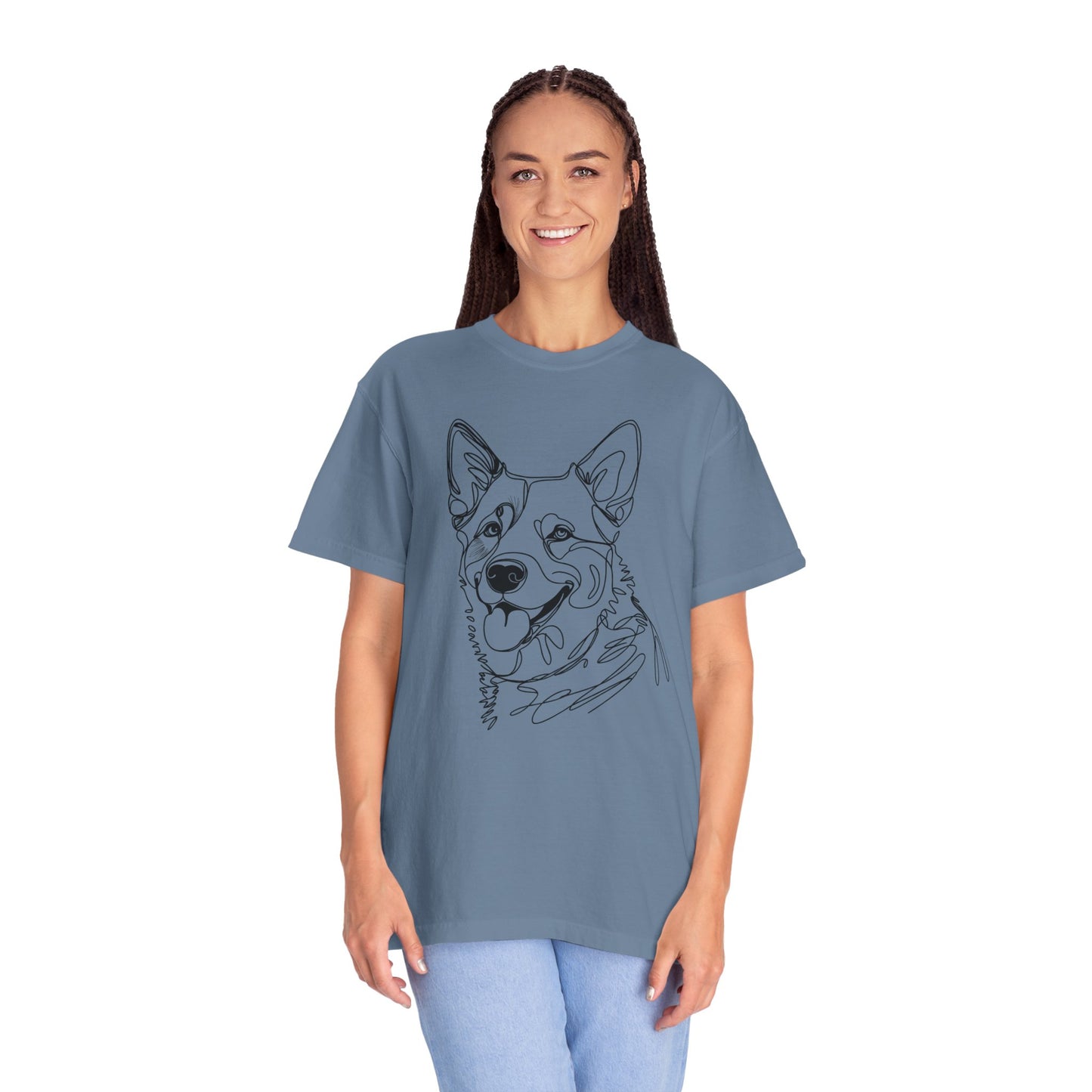 🖤 True Grit – Blue Heeler Line Art Tee