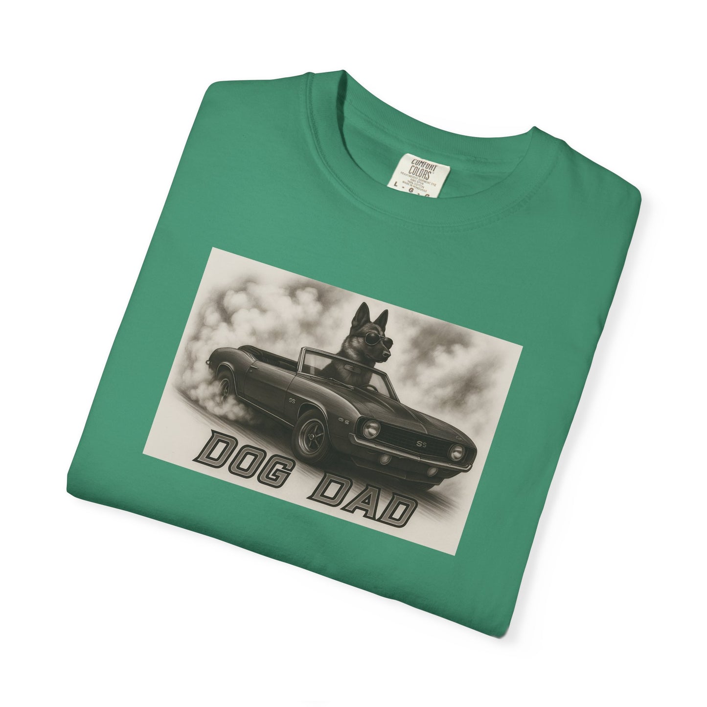Dog Dad - German Shepard - Cool Dogs in Cool Cars T-Shirt Collection | Funny Dog Lover Apparel for Men