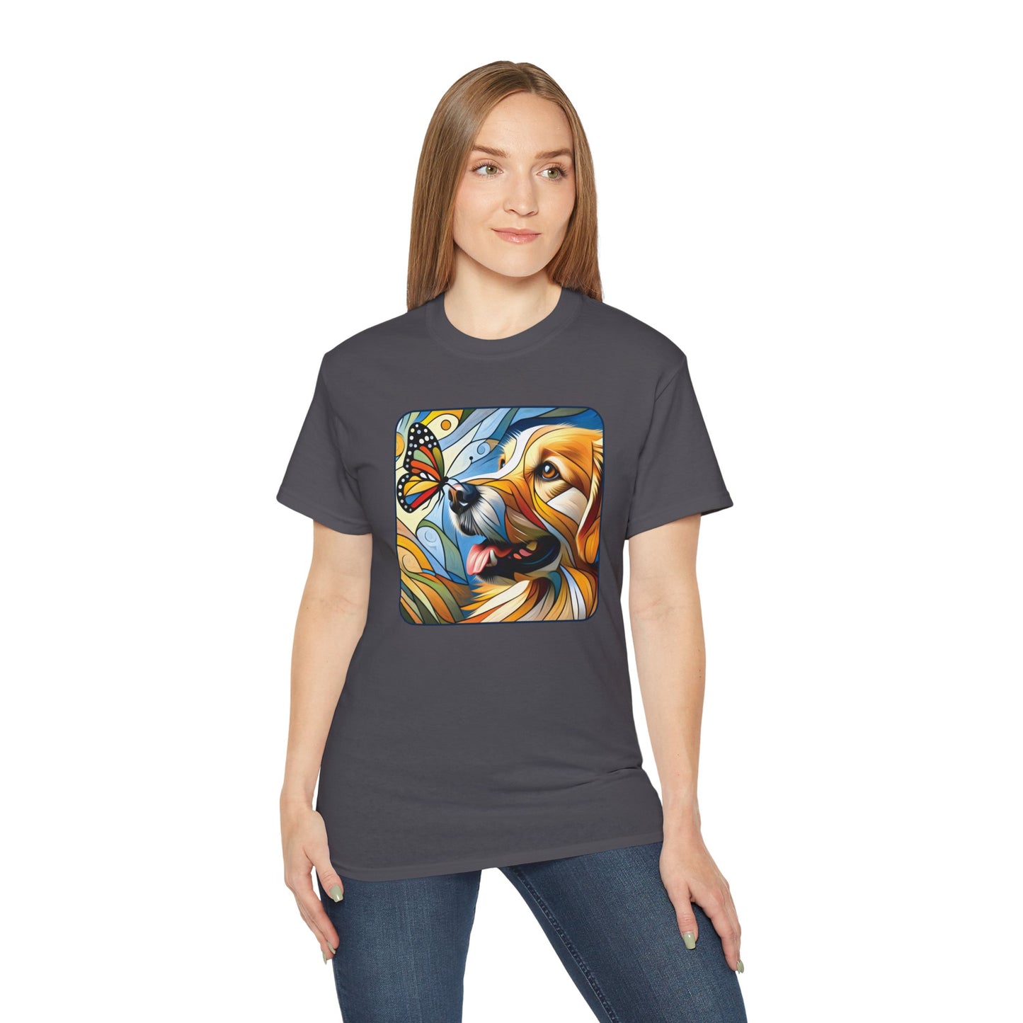 “You Give Me Butterflies – Petcasso Golden Retriever Tee” - Perfect for Pet Lovers