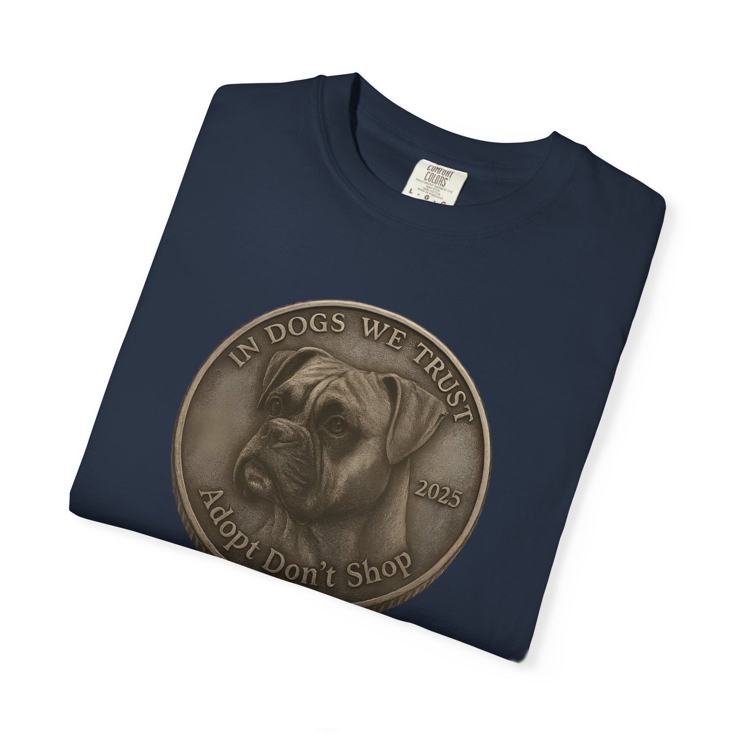 Adopt Don't Shop State Coin T-Shirt Collection - Proud Dog Breed Illustrations