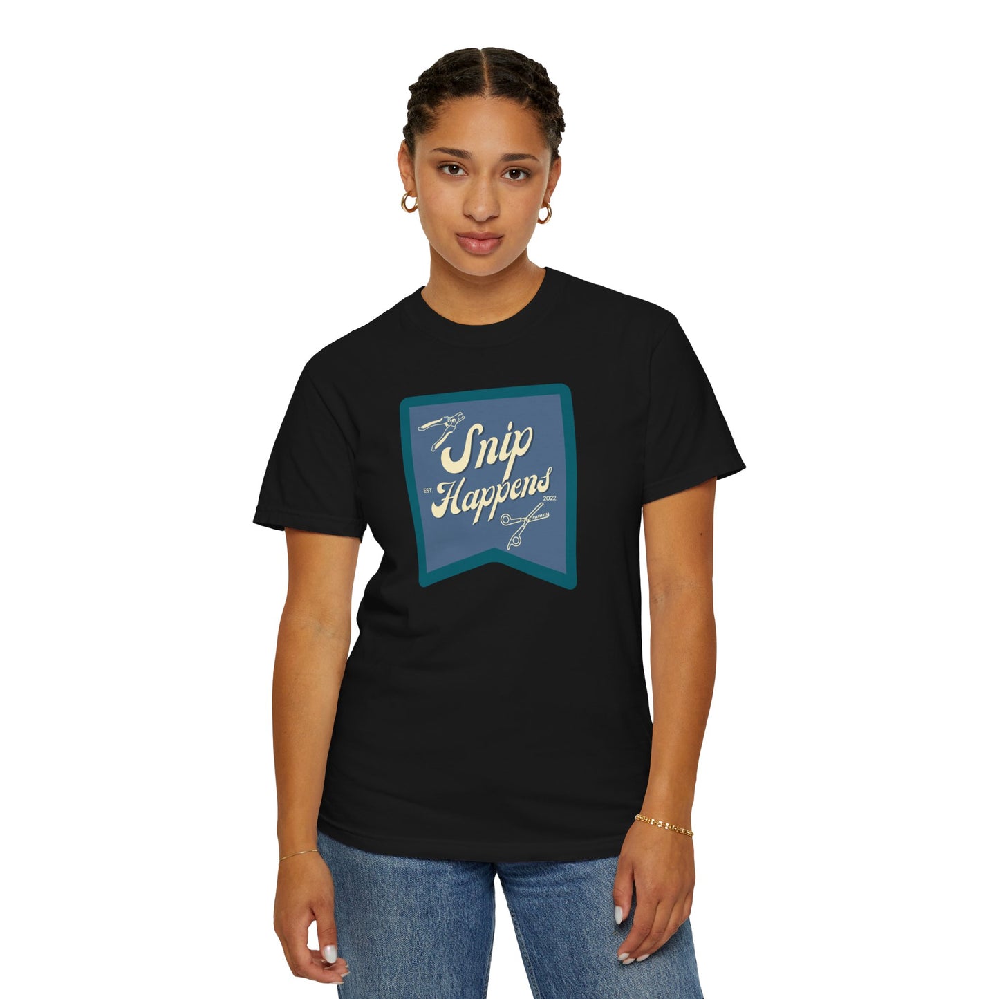 Snip Happens Unisex Garment-Dyed T-Shirt - Fun & Casual Apparel for Stitching Lovers