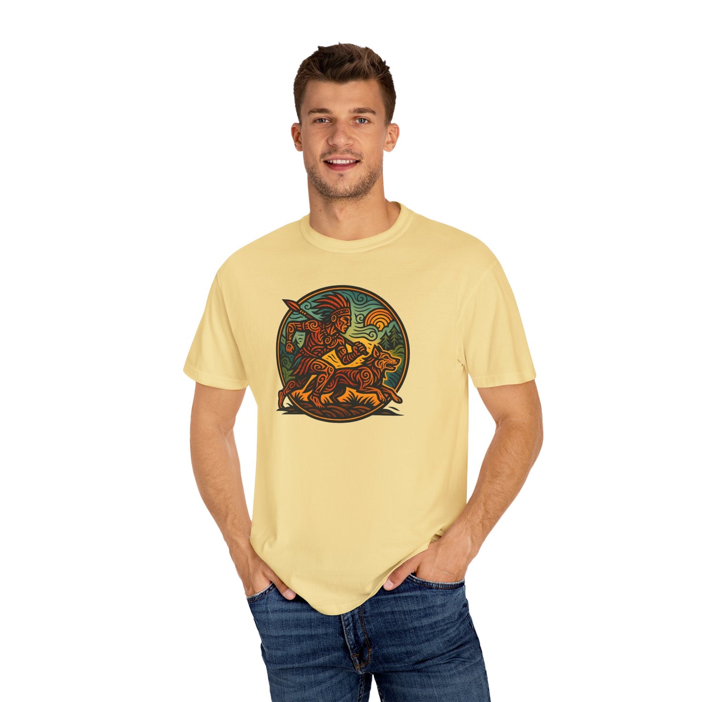Vintage-Inspired Garment-Dyed T-Shirt, Artistic Tee for Nature Lovers, Perfect Gift for Birthdays, Casual Outings, Eco-Friendly Fashion