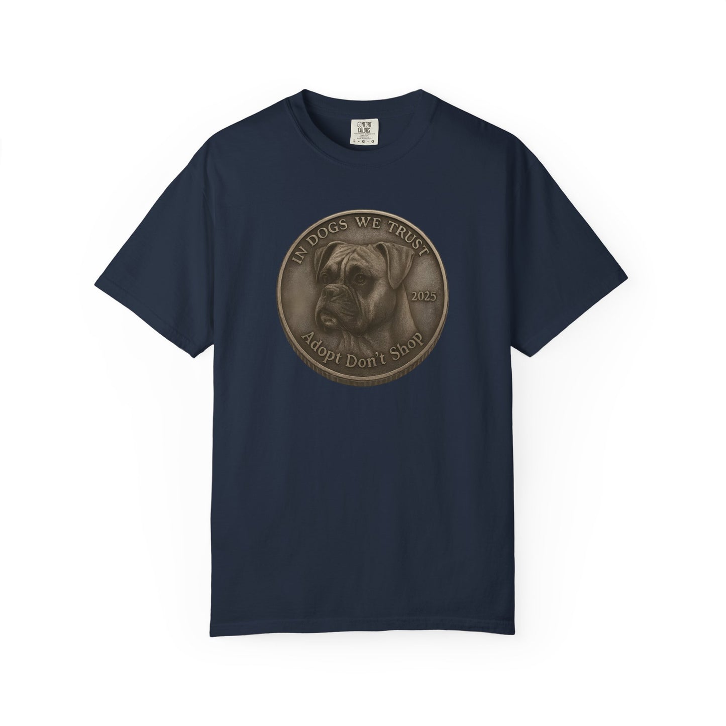Adopt Don't Shop State Coin T-Shirt Collection - Proud Dog Breed Illustrations