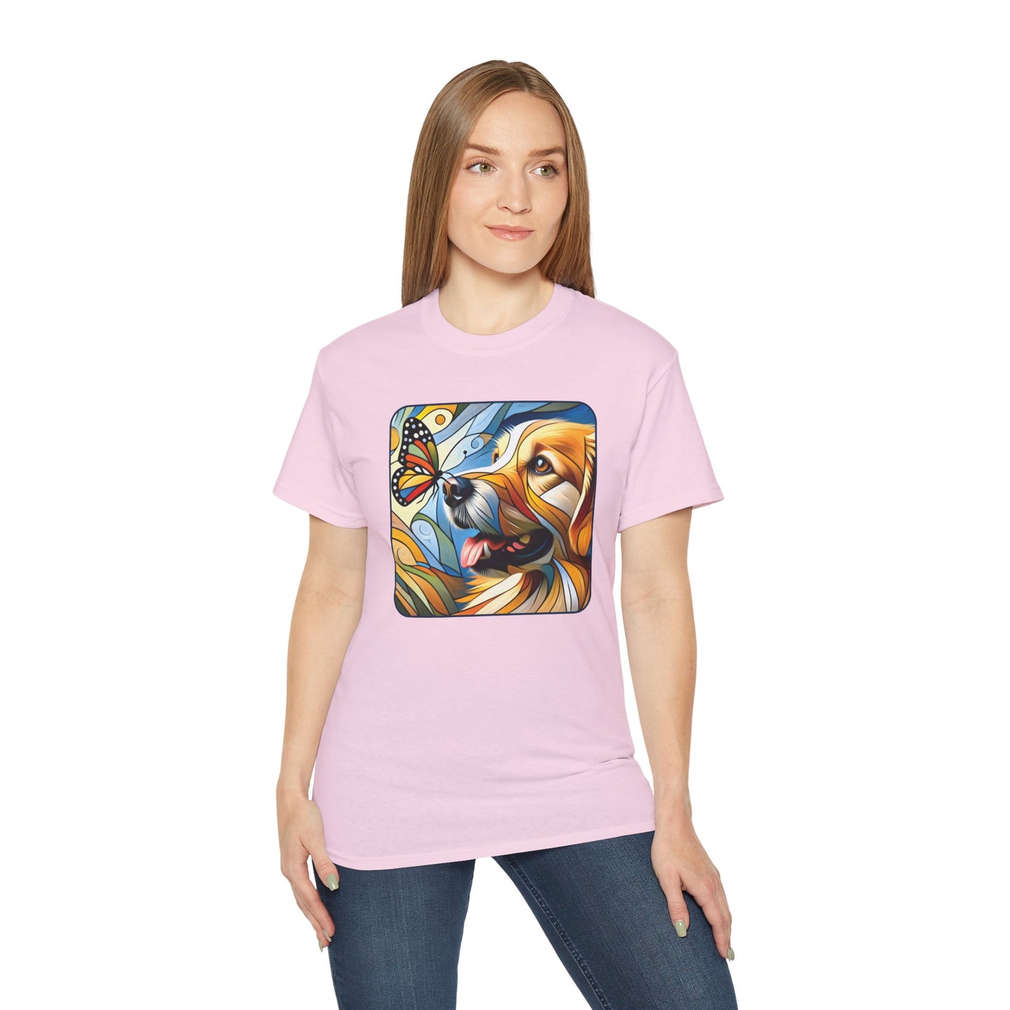 “You Give Me Butterflies – Petcasso Golden Retriever Tee” - Perfect for Pet Lovers