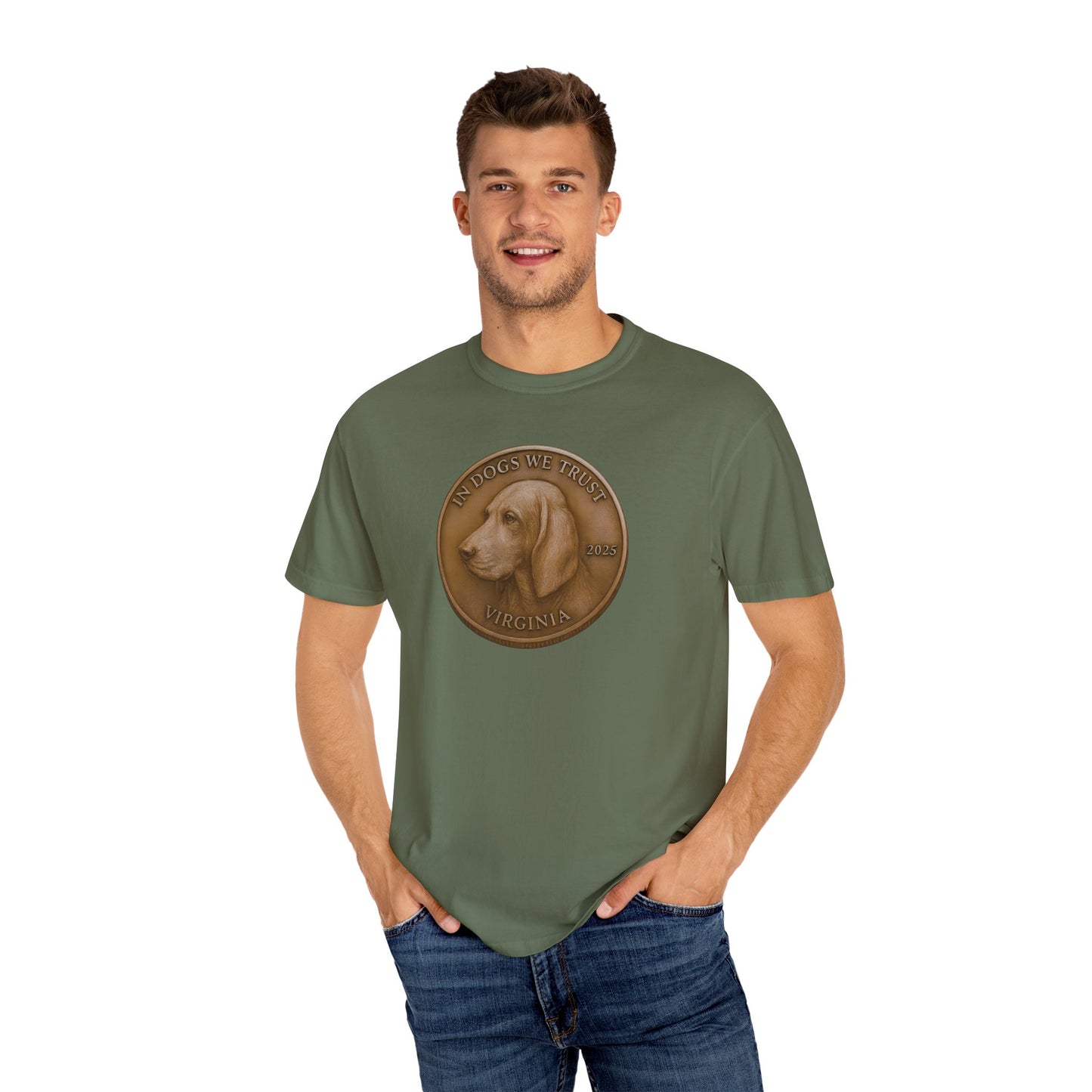 Virginia State Coin T-Shirt Collection - Proud Dog Breed Illustrations