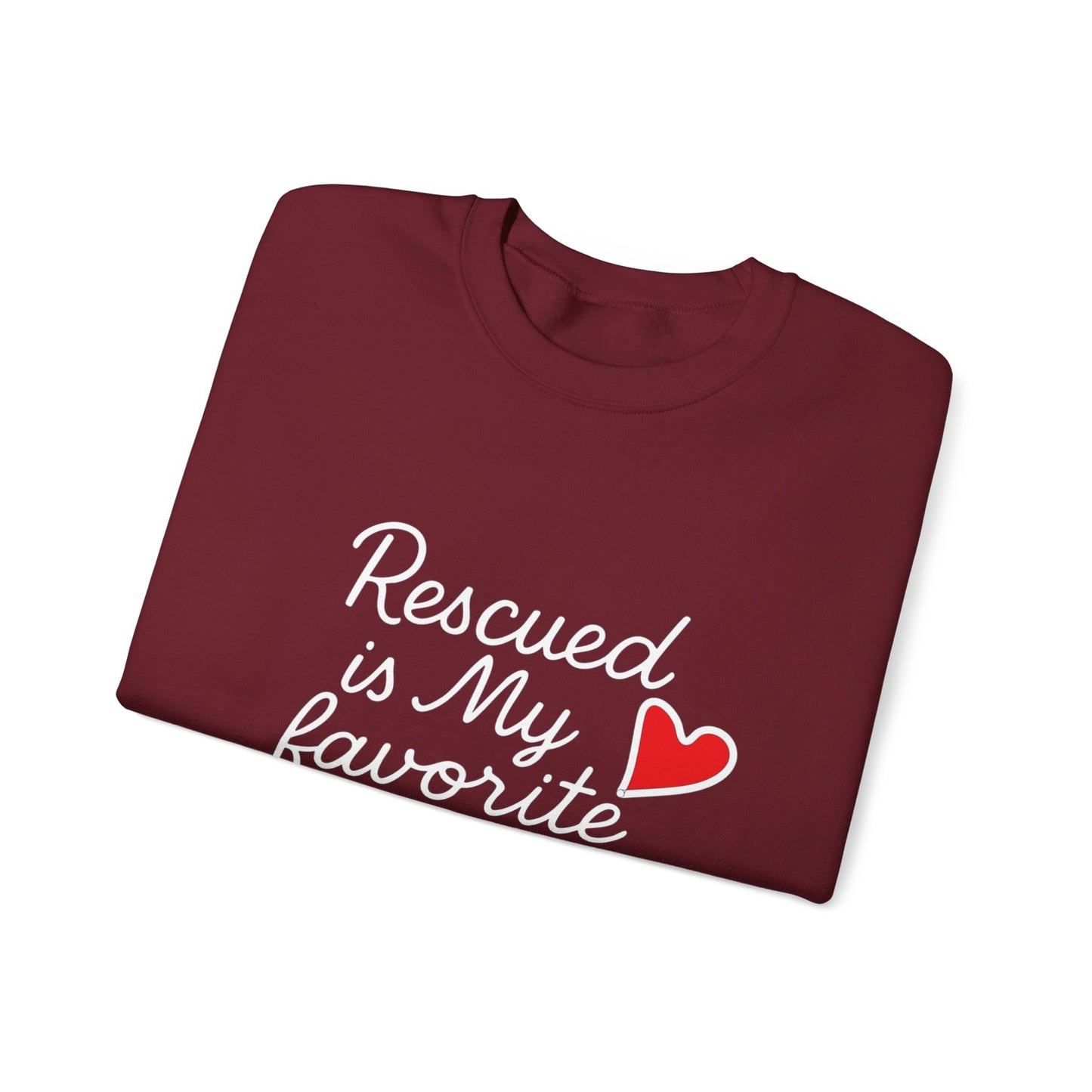 ❤️ Rescued Is My Favorite Breed – Cozy Statement Sweatshirt