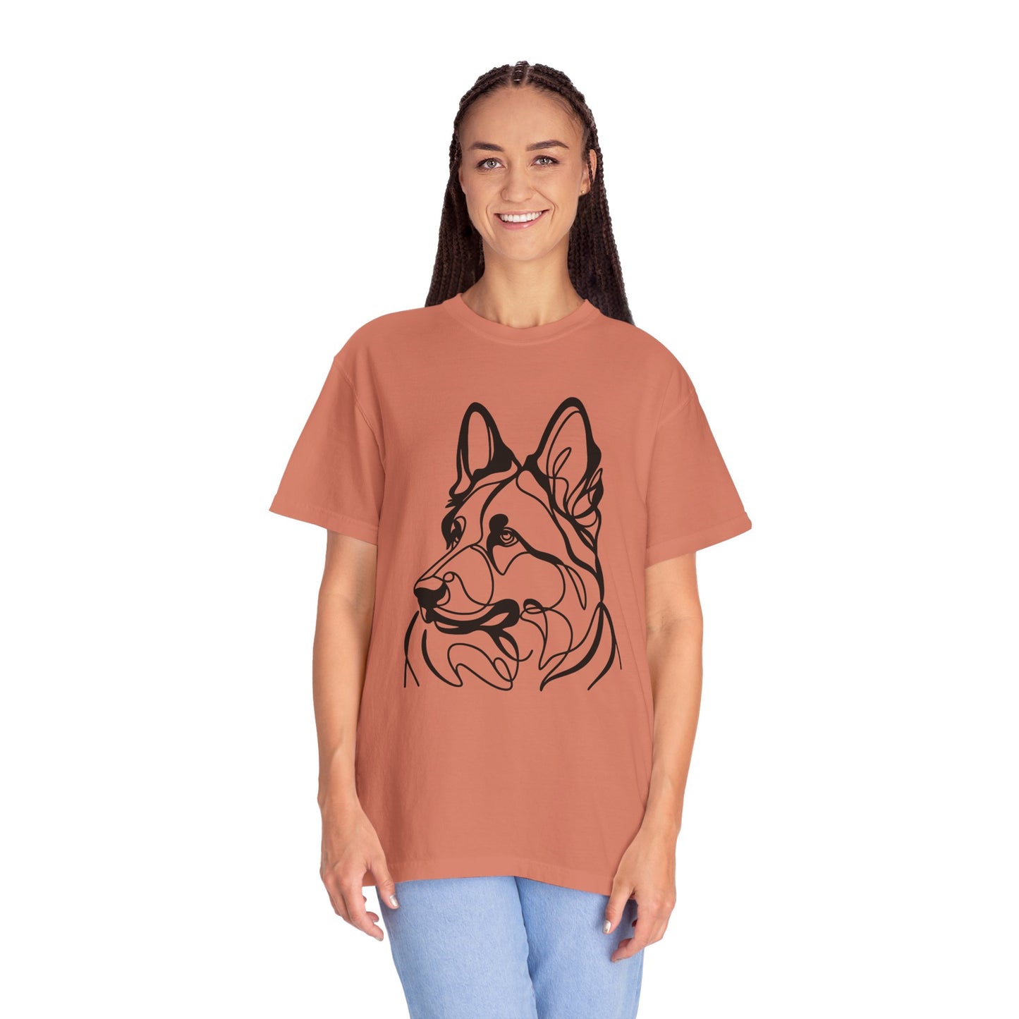 Unisex T-shirt German Shepard Line Art