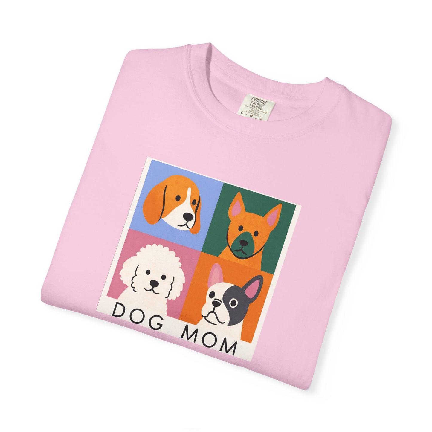 Dog Mom T-shirt - Unisex Garment-Dyed Tee for Dog Lovers