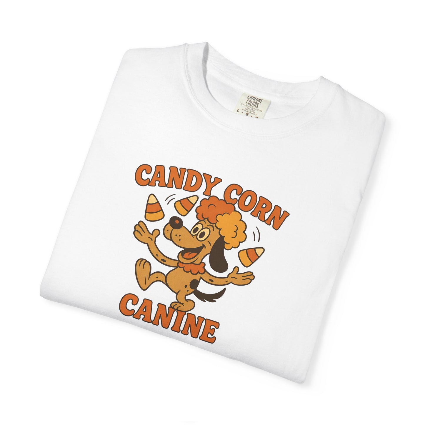 Candy Corn Canine T-shirt, Unisex Fall Tee, Halloween Apparel, Pet Lover Gift, Autumn Fashion, Graphic Shirt