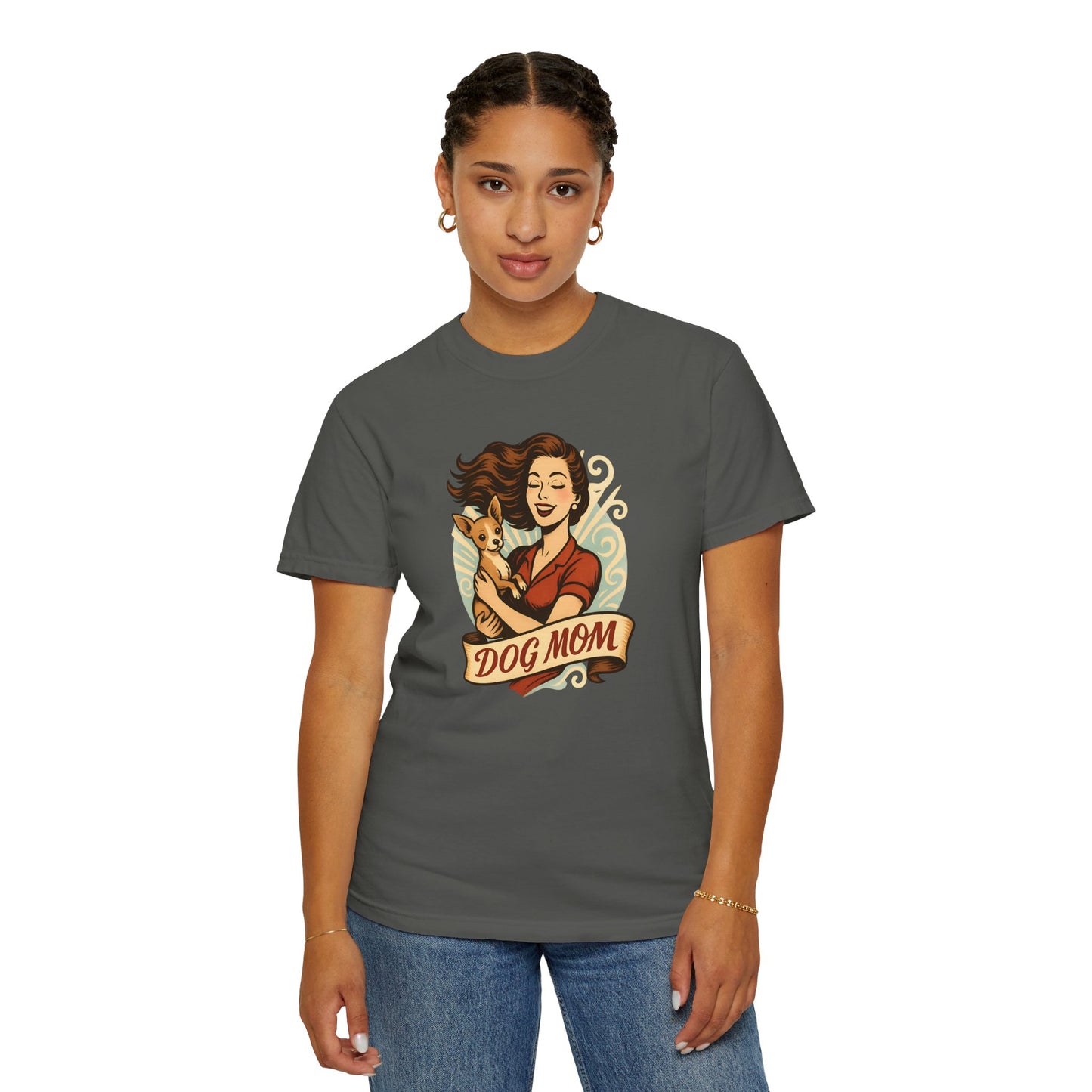Dog Mom T-Shirt, Unisex Dog Lover Tee, Pet Owner Gift, Cute Dog Theme Apparel, Mother's Day Gift Idea, Casual Dog Mom Outfit