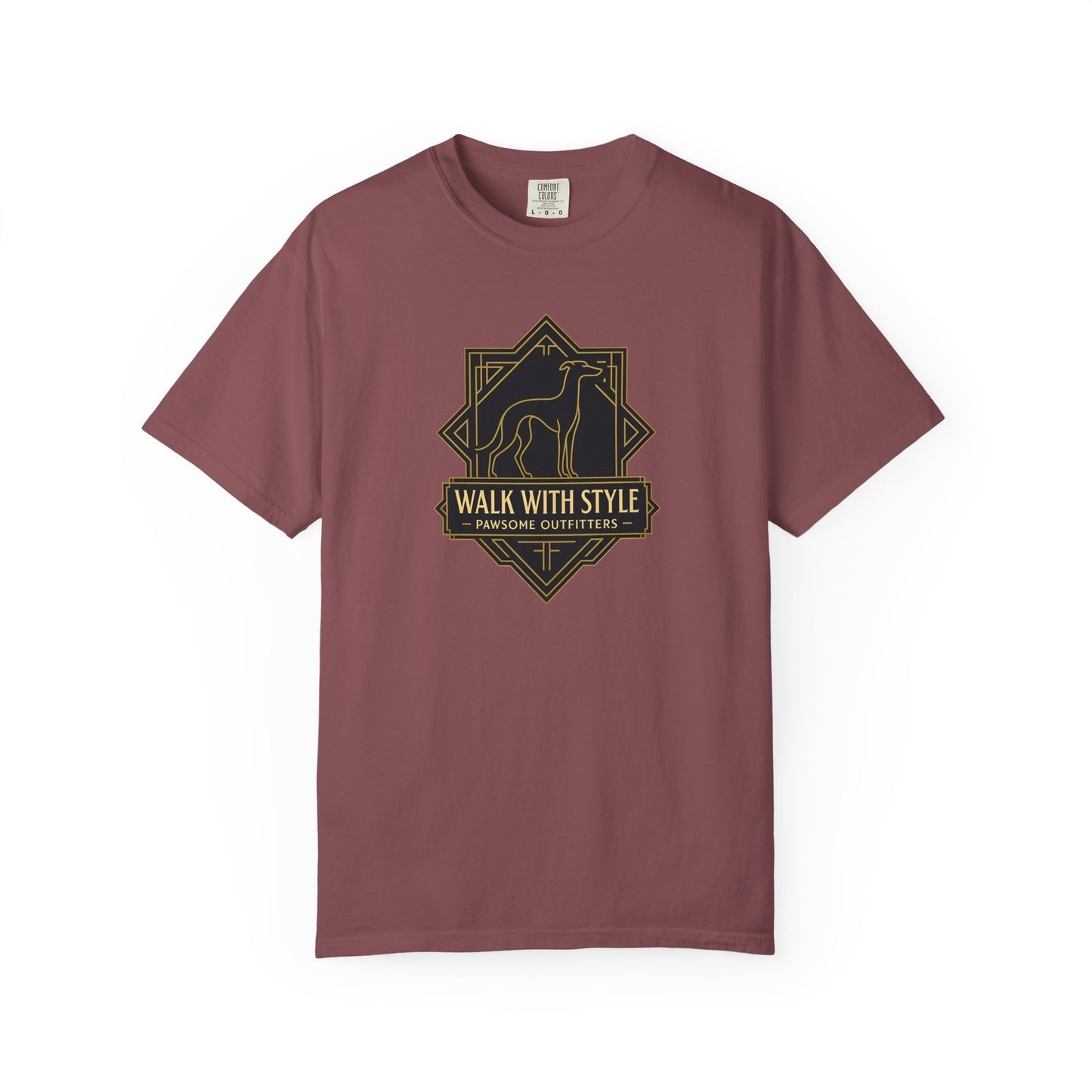 Stylish Unisex Tee - Walk with Style Graphic Shirt, Casual Wear, Gift for Dog Lovers, Relaxed Fit, Everyday Comfort