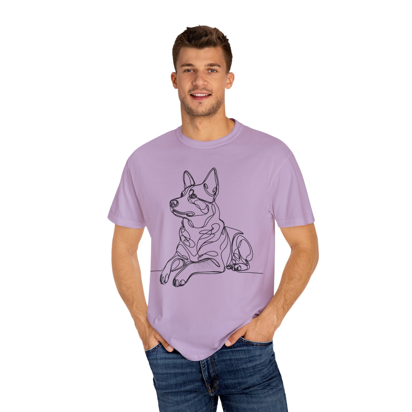 🖤 True Grit – Blue Heeler Line Art Tee - Perfect Gift for Dog Lovers
