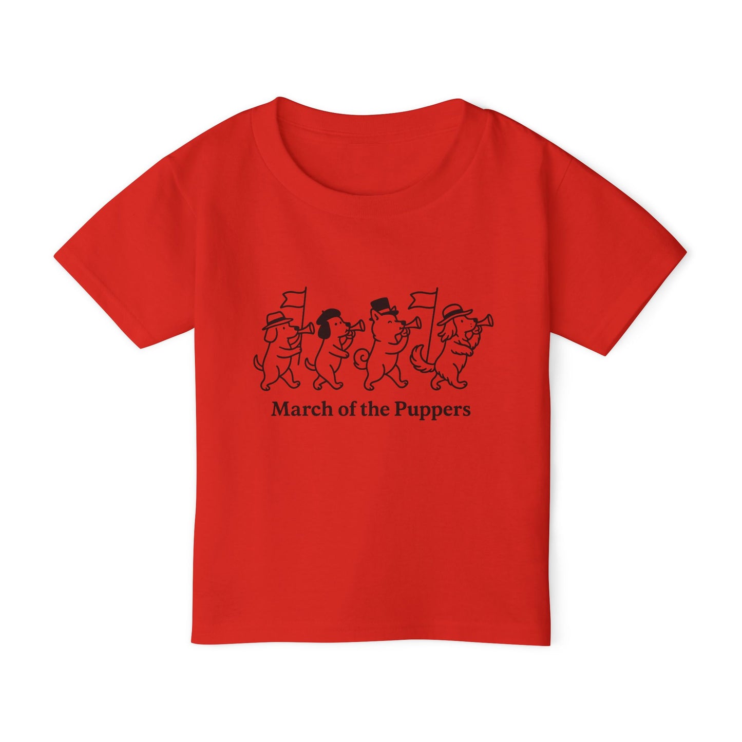 March of the Puppers Toddler T-Shirt, Cute Kids Tee, Animal Parade Shirt, Fun Birthday Gift, Playful Outfit for Toddlers