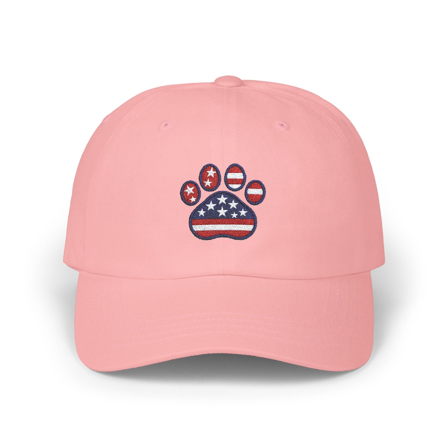 Dad Cap Patriotic American Flag Pawprint