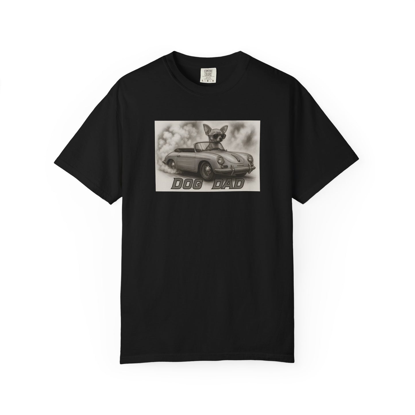 Dog Dad - Chihuahua - Cool Dogs in Cool Cars T-Shirt Collection | Funny Dog Lover Apparel for Men