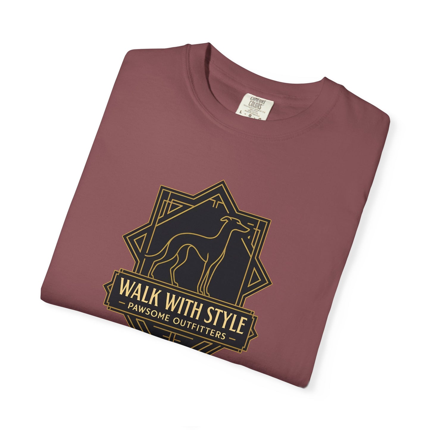 Stylish Unisex Tee - Walk with Style Graphic Shirt, Casual Wear, Gift for Dog Lovers, Relaxed Fit, Everyday Comfort