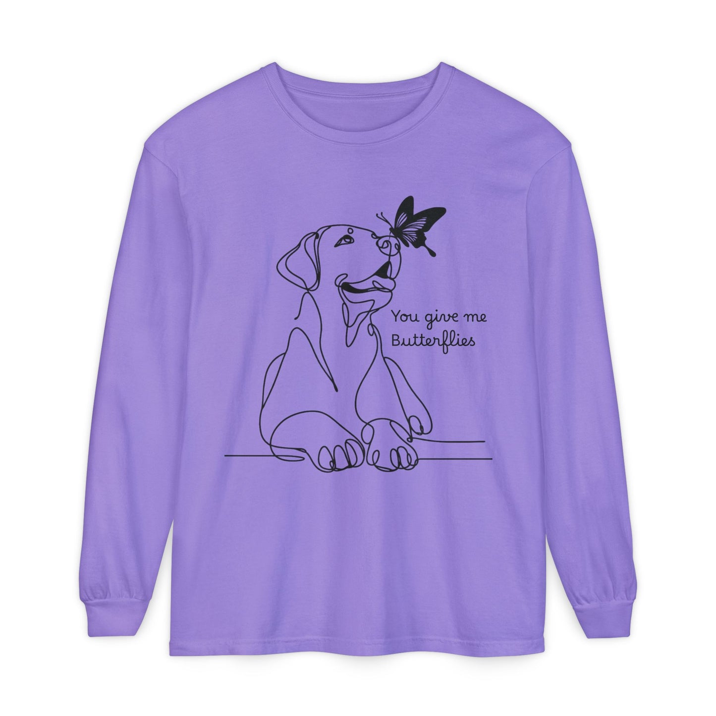 You Give Me Butterflies Dog Long Sleeve T-Shirt