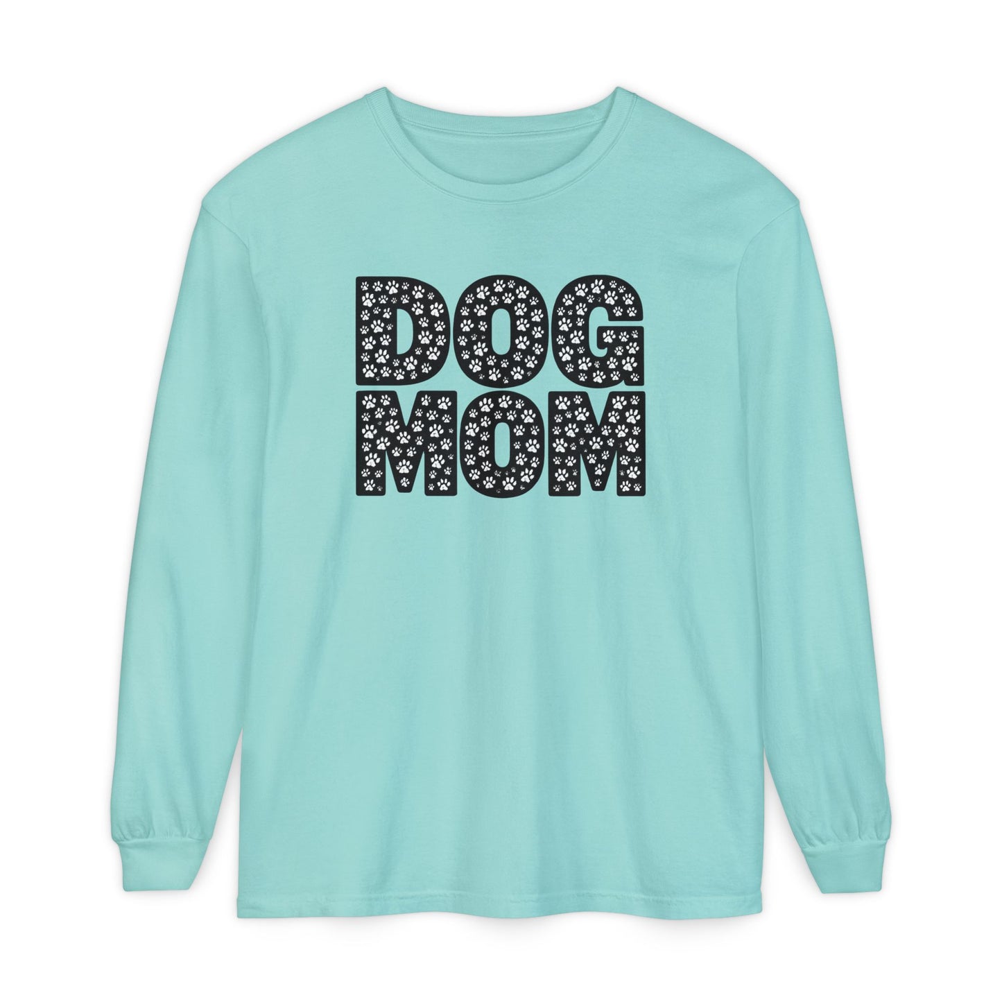 Dog Mom Long Sleeve T-Shirt, Gift for Dog Lovers, Casual Wear, Pet Owner Apparel, Mother's Day Gift, Dog Themed Fashion