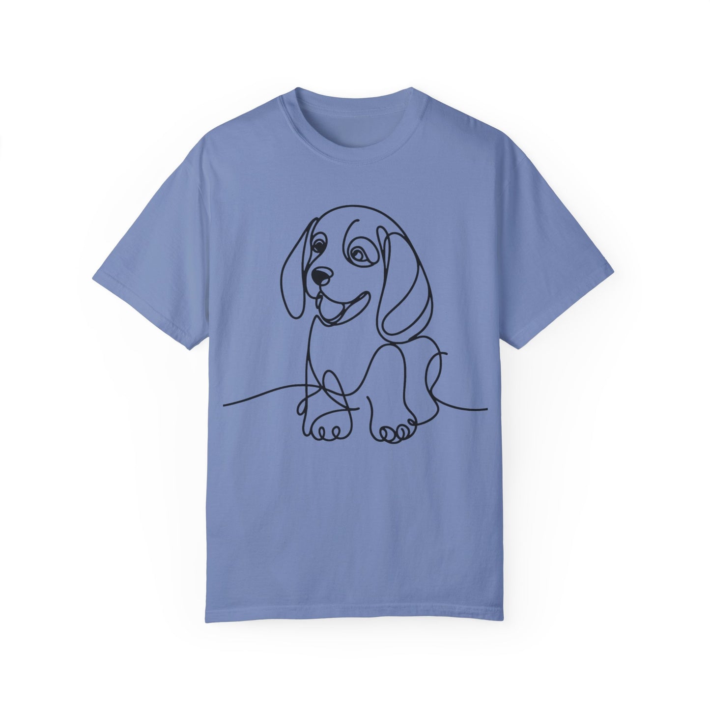 I๐ถ Nose First โ Minimalist Beagle Line Art Tee - Cute Dog Line Art Unisex T-Shirt