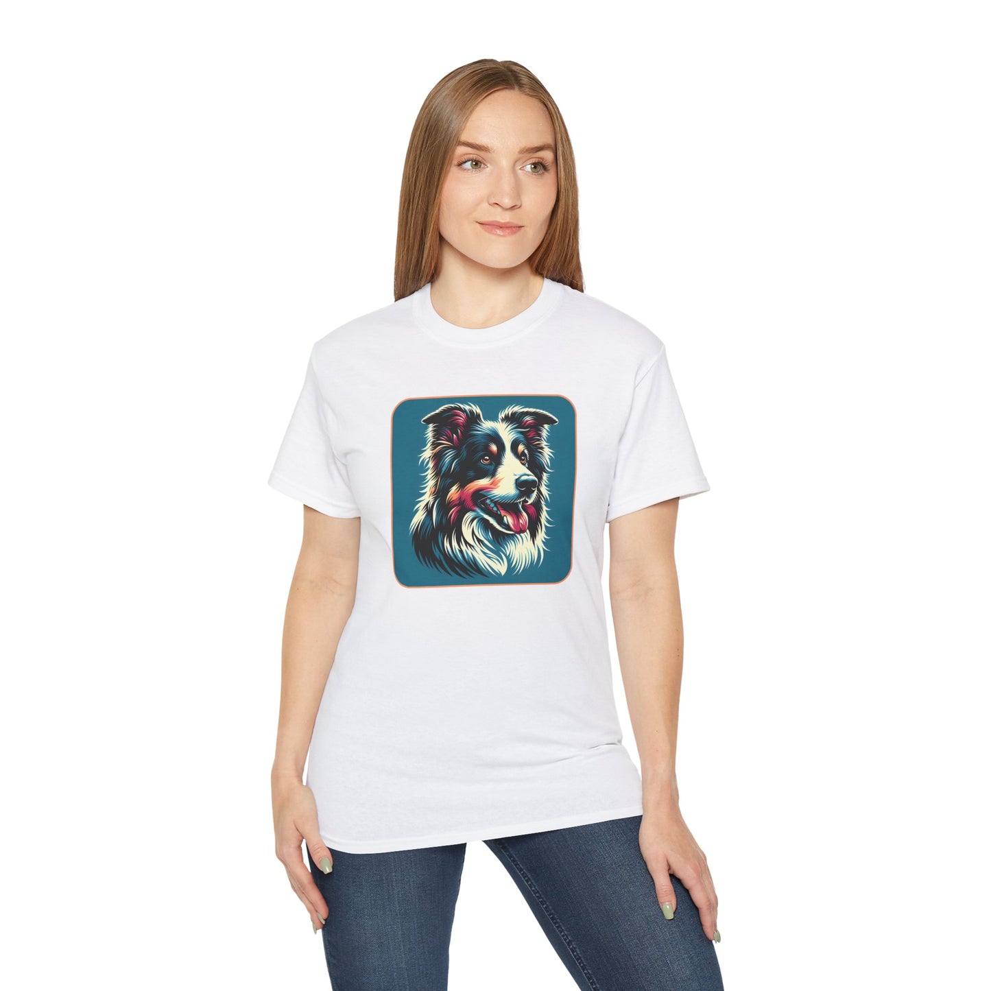 ⚡ Brain & Beauty – Colorful Border Collie Tee - Perfect for Pet Lovers