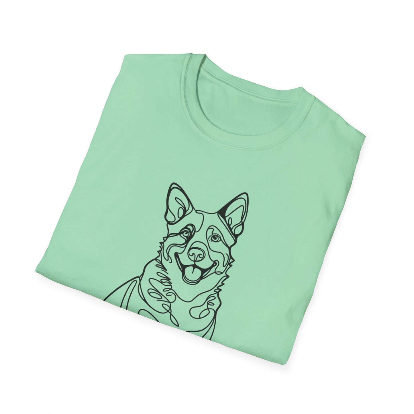 🖤 True Grit – Blue Heeler Line Art Tee