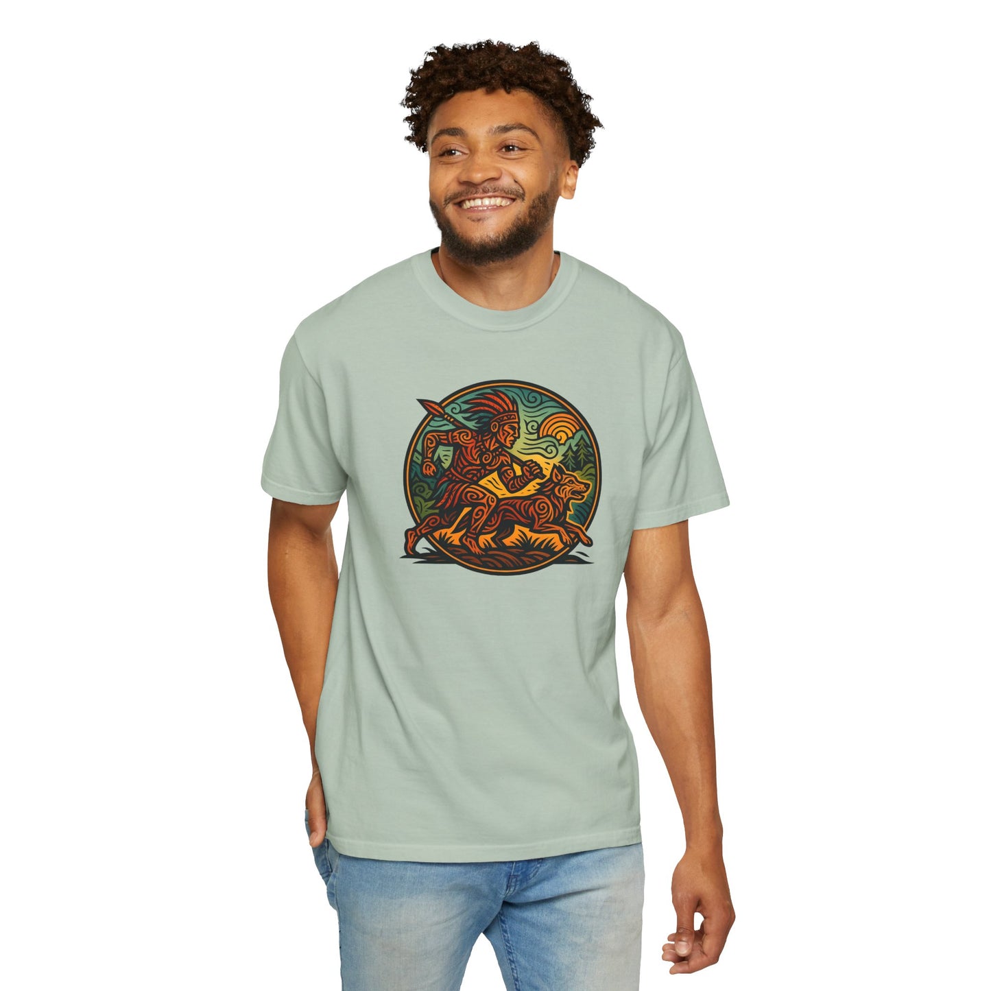 Vintage-Inspired Garment-Dyed T-Shirt, Artistic Tee for Nature Lovers, Perfect Gift for Birthdays, Casual Outings, Eco-Friendly Fashion