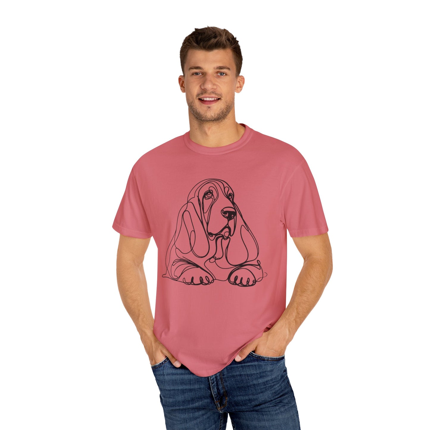 π Low & Loyal β Basset Hound Line Art Tee β Perfect for Dog Lovers