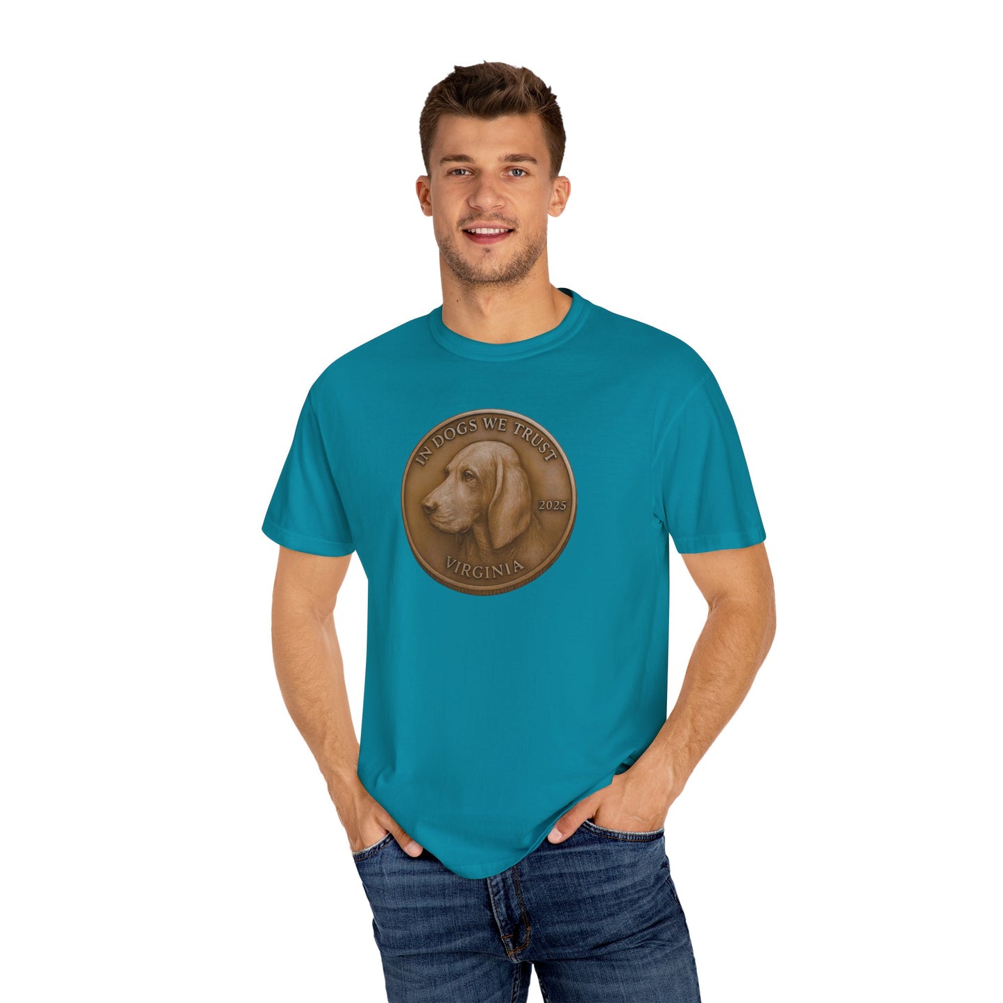 Virginia State Coin T-Shirt Collection - Proud Dog Breed Illustrations