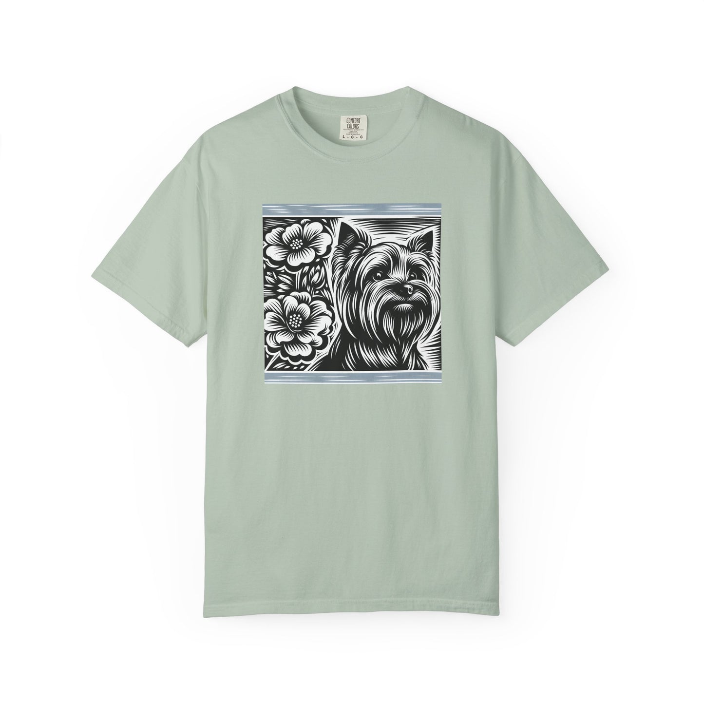 Cute Yorkie Floral T-Shirt for Dog Lovers