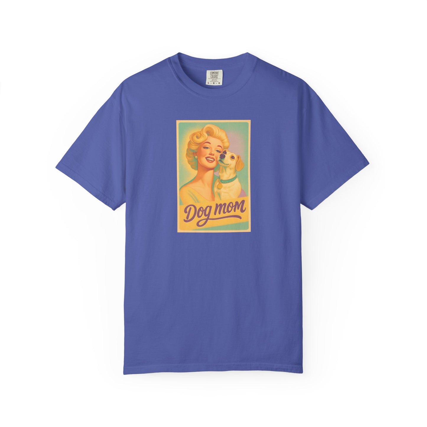 Vintage Dog Mom T-shirt - Unisex Garment-Dyed Tee for Dog Lovers