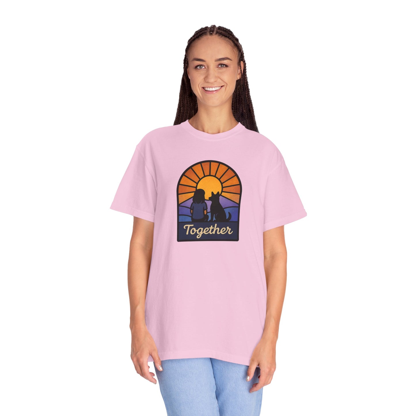 Together Sunset Graphic T-Shirt, Unisex Tee for Families, Casual Wear, Gift for Nature Lovers, Summer Vibe Apparel, Retro Style Shirt