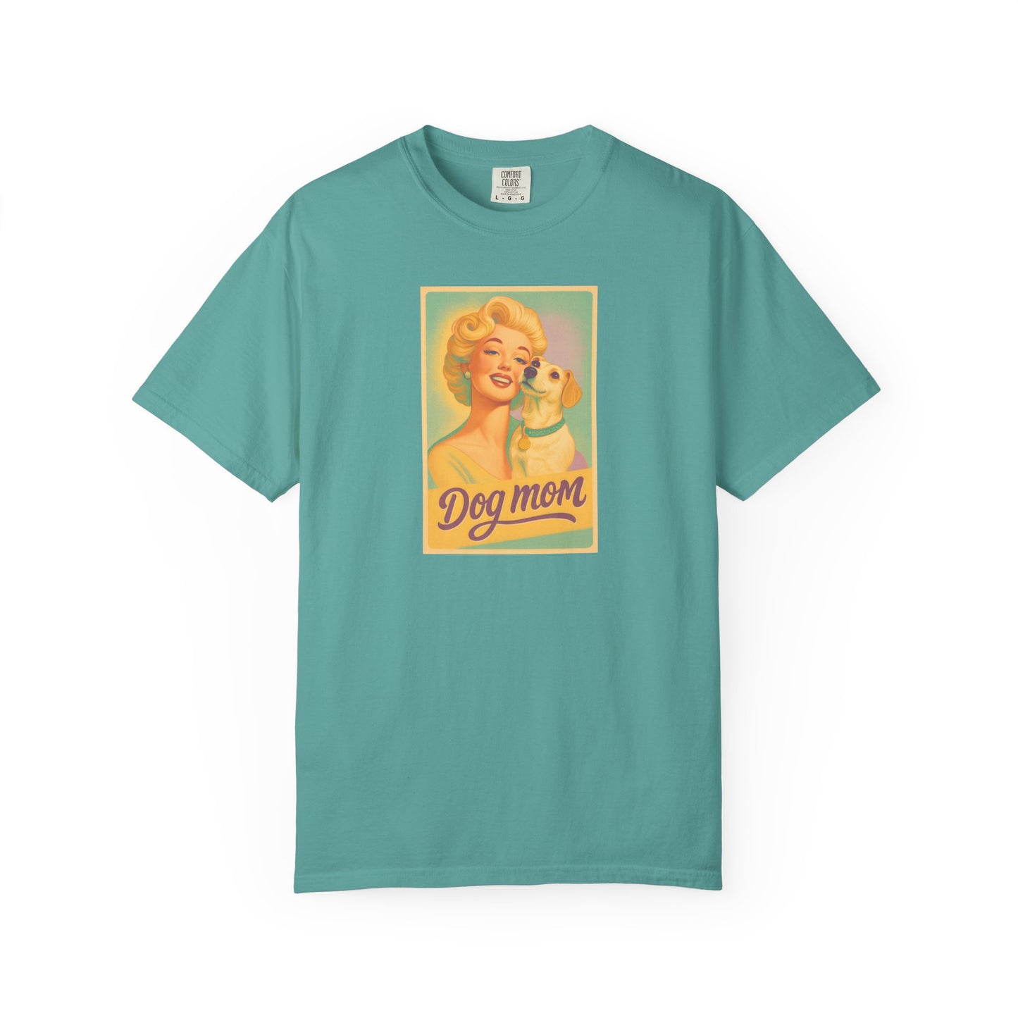 Vintage Dog Mom T-shirt - Unisex Garment-Dyed Tee for Dog Lovers