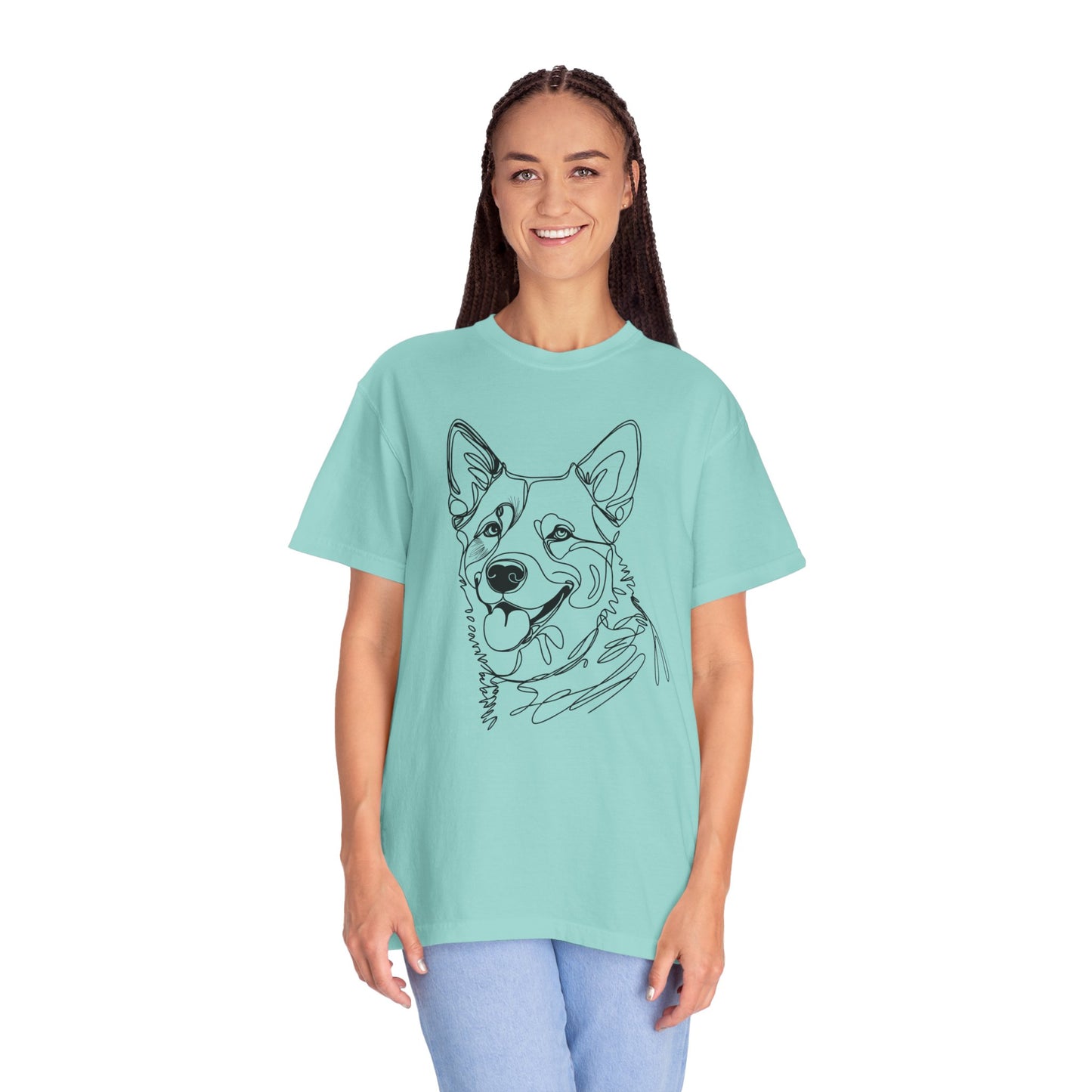 🖤 True Grit – Blue Heeler Line Art Tee
